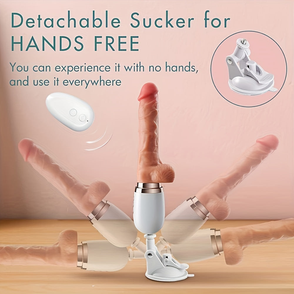 Dildo w/ Hands-Free Detachable Sucker & 10 Vibration Modes