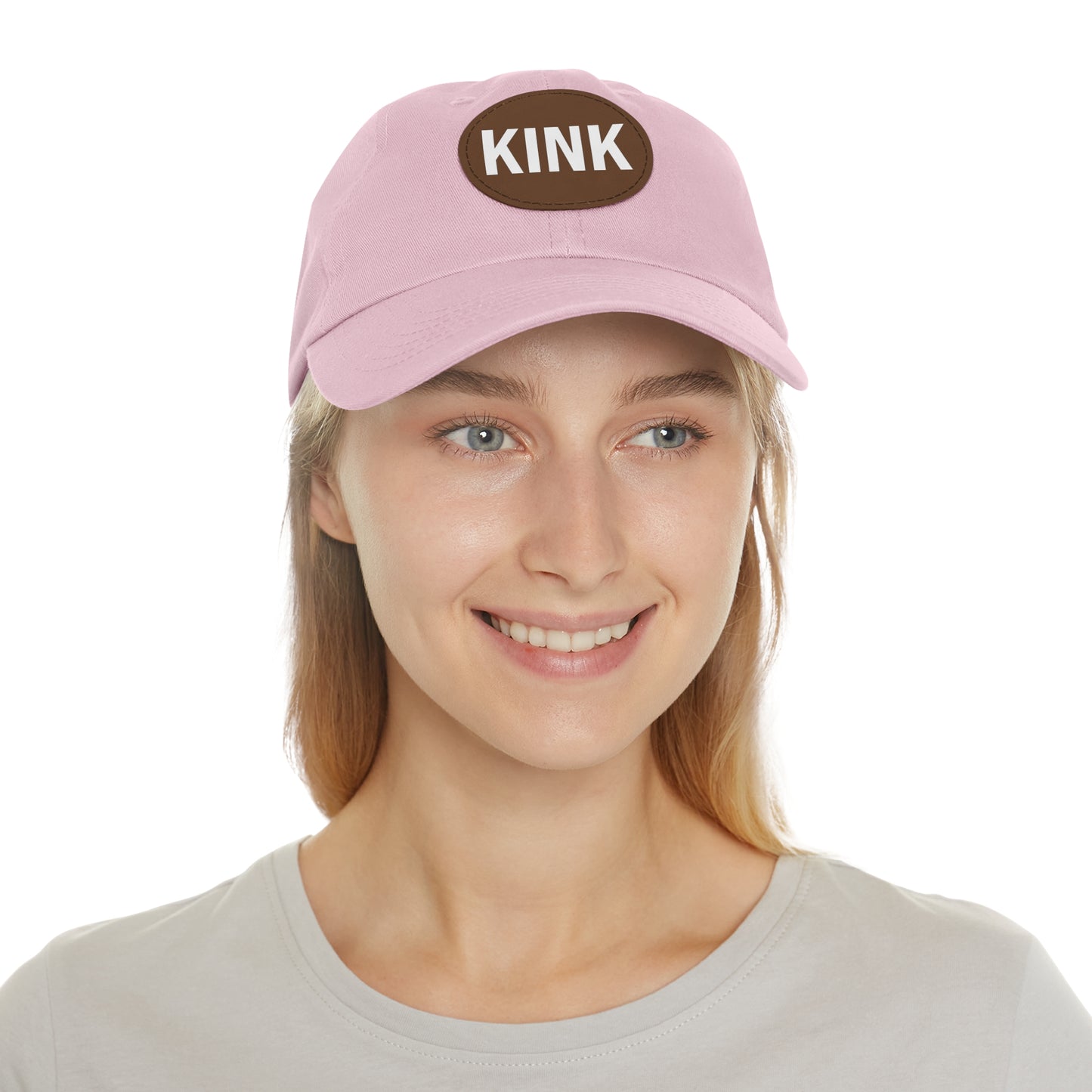 KINK Dad Hat with Leather Patch (Round)