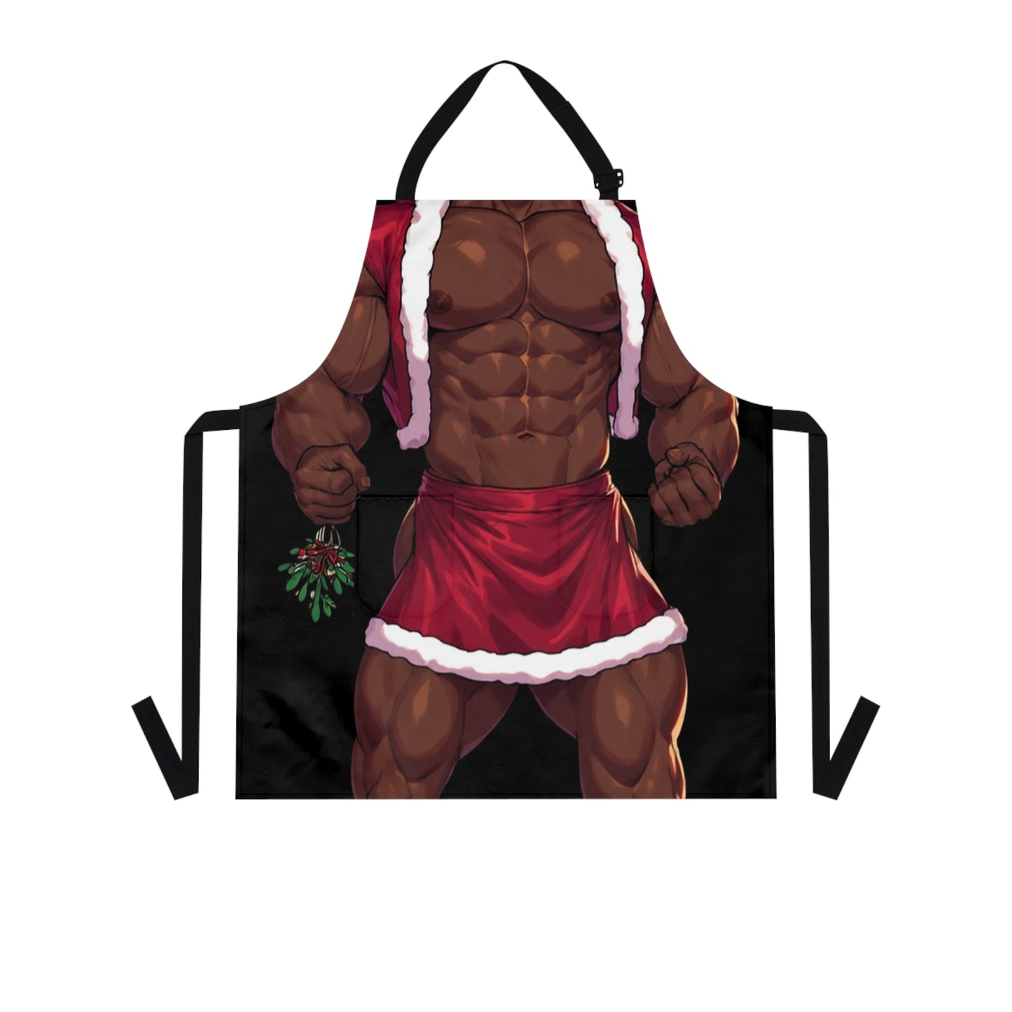 Sexy Santa Apron — Funny Christmas Chef Apron with Muscular Santa Design