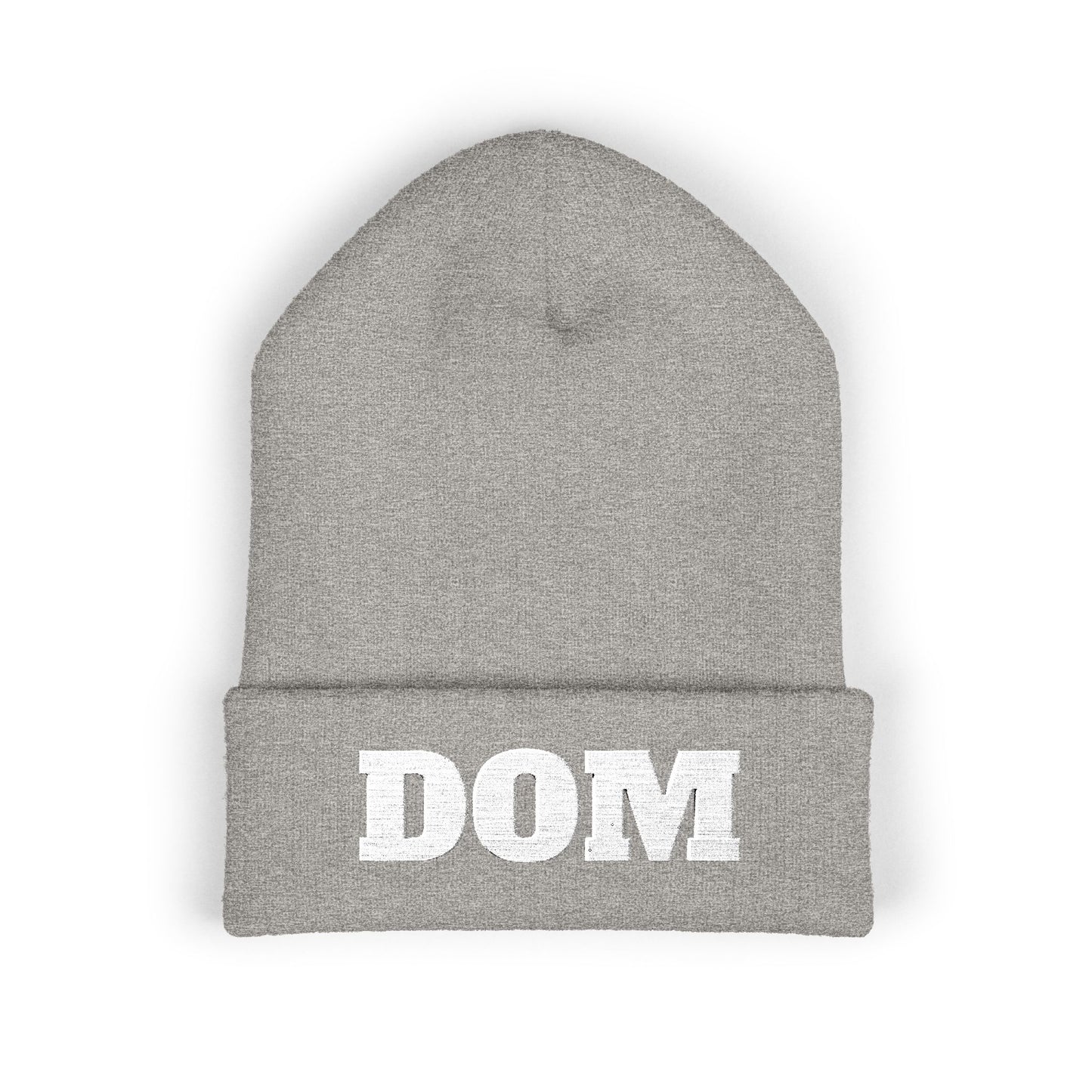 DOM Embroidered Classic Cuffed Beanie
