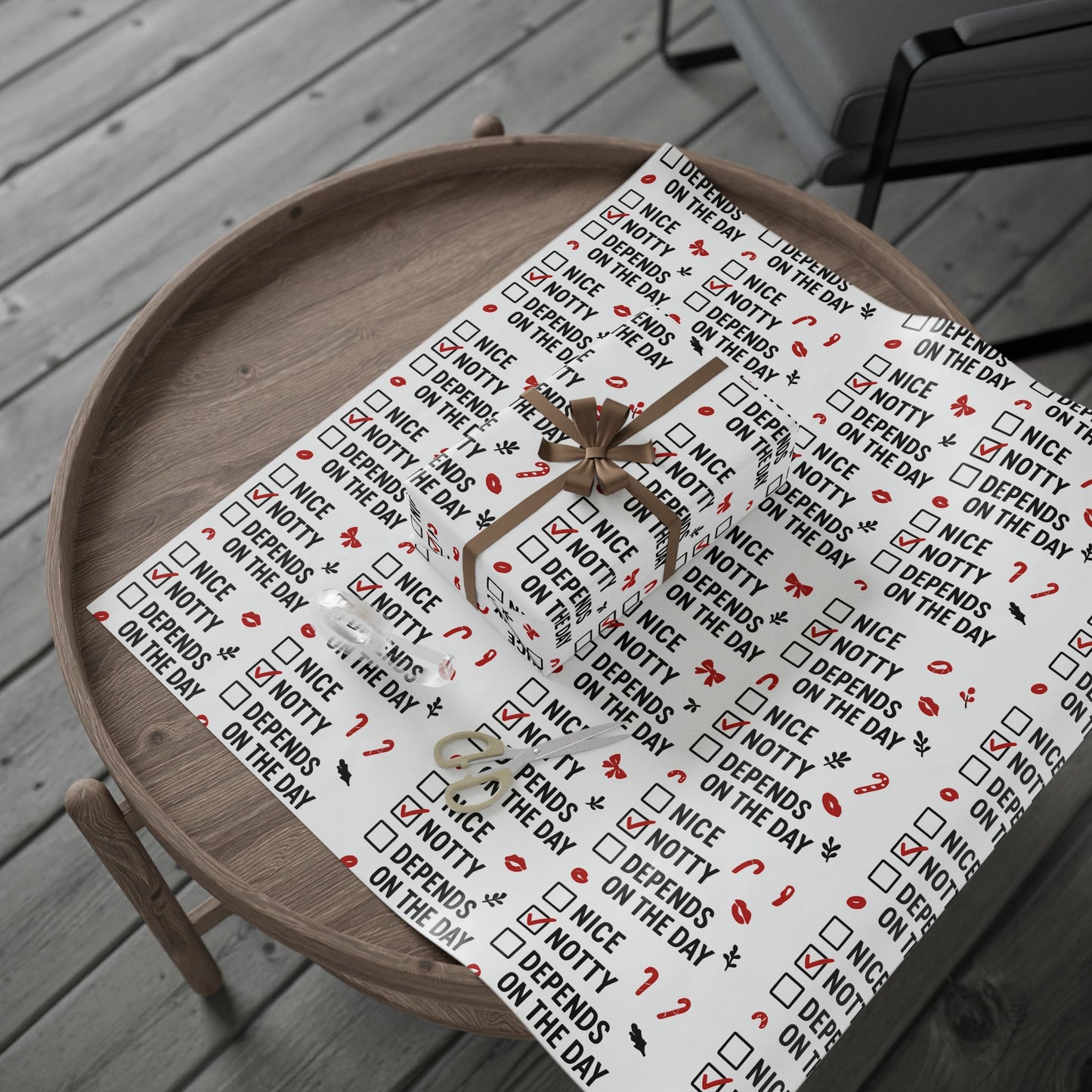 Notty or Nice Wrapping Paper Roll