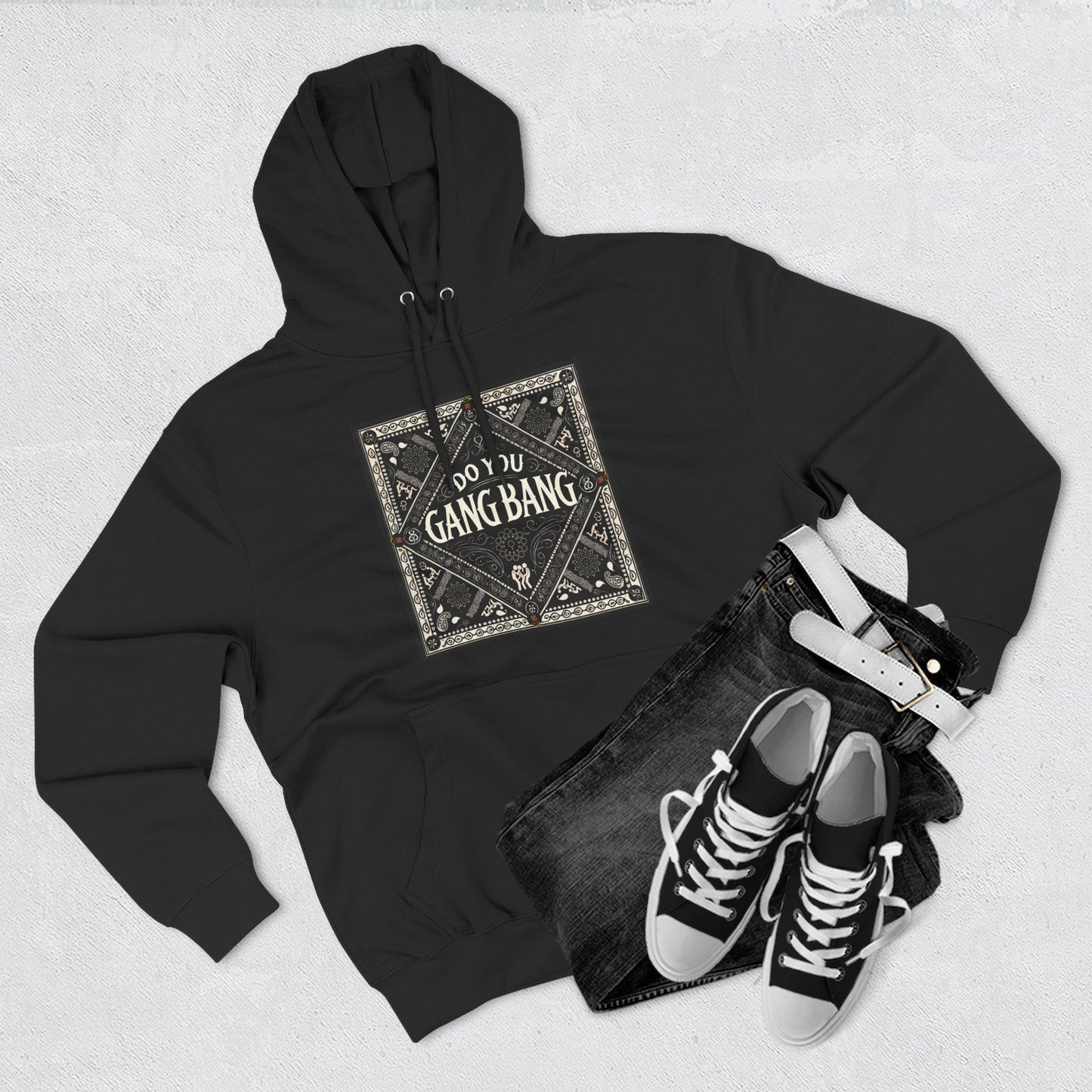 Three-Panel Fleece Hoodie