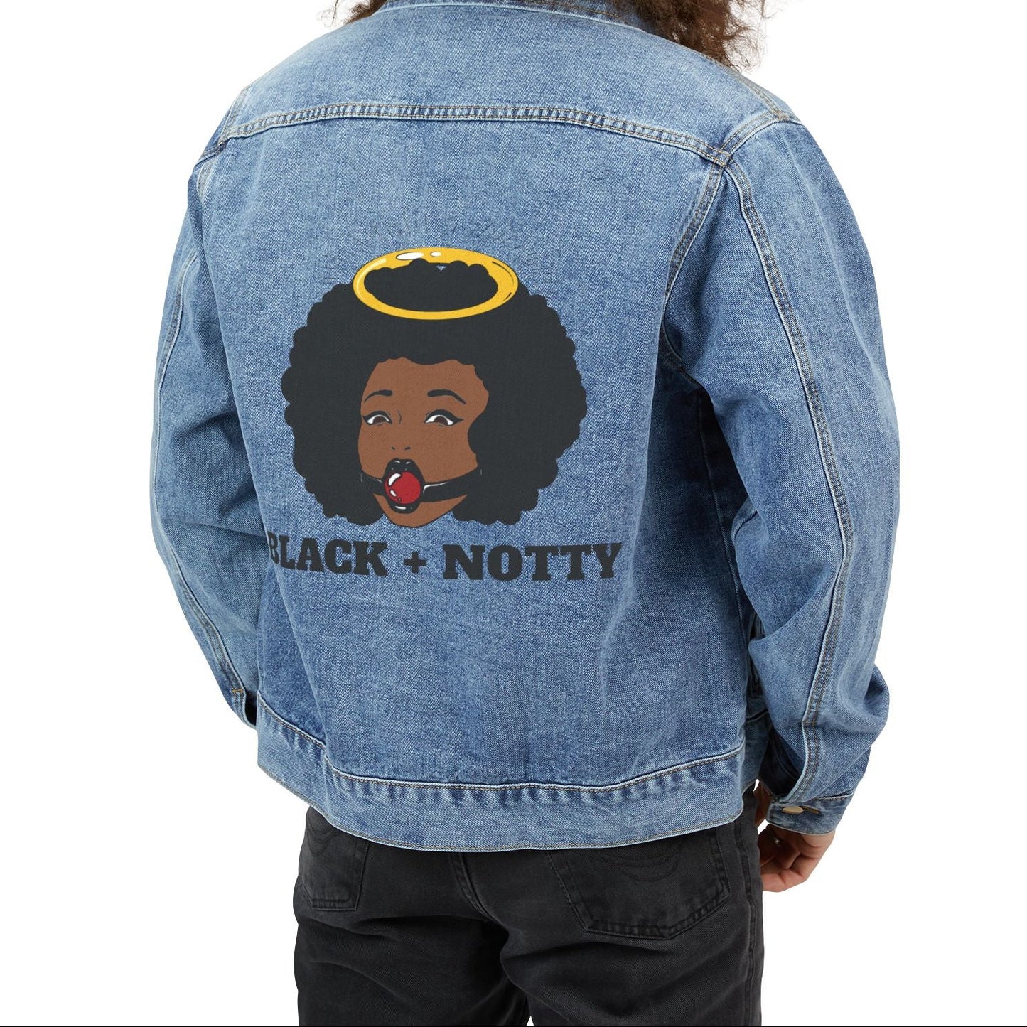 Logo Stylish Men's Denim Jacket