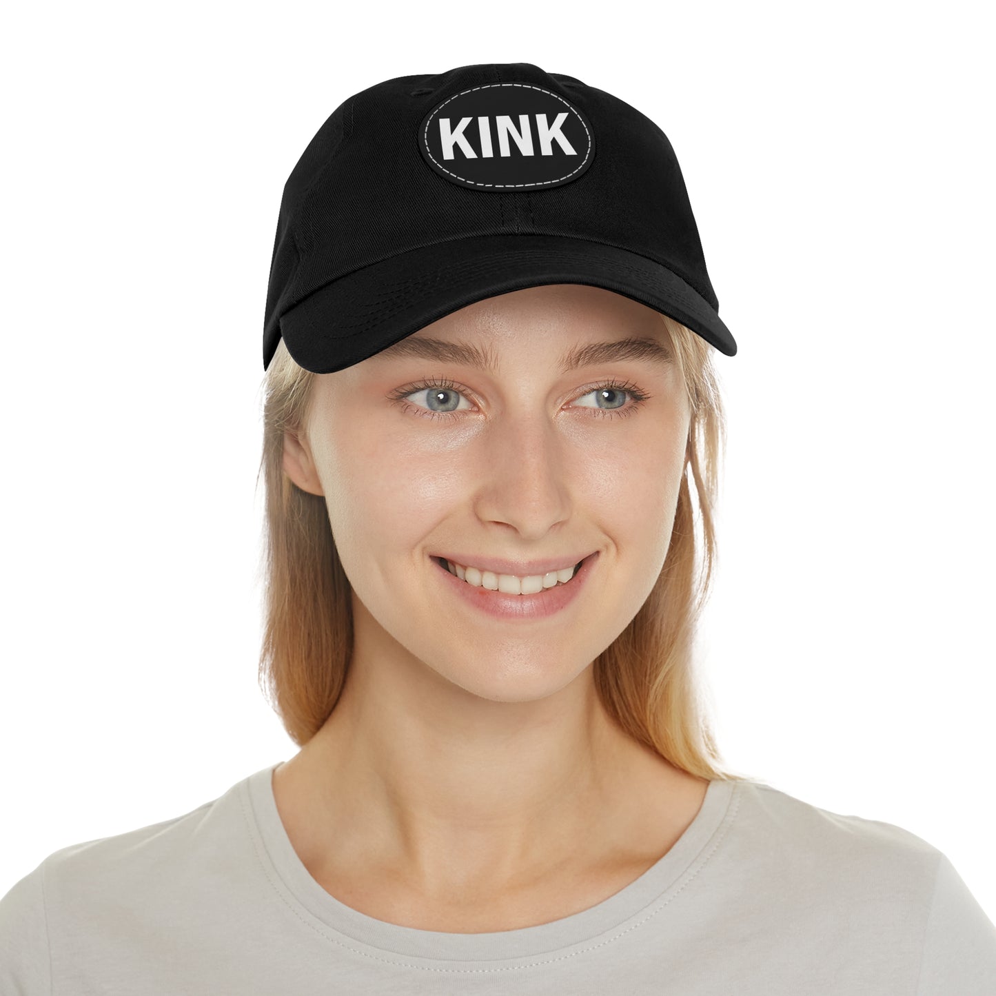 KINK Dad Hat with Leather Patch (Round)