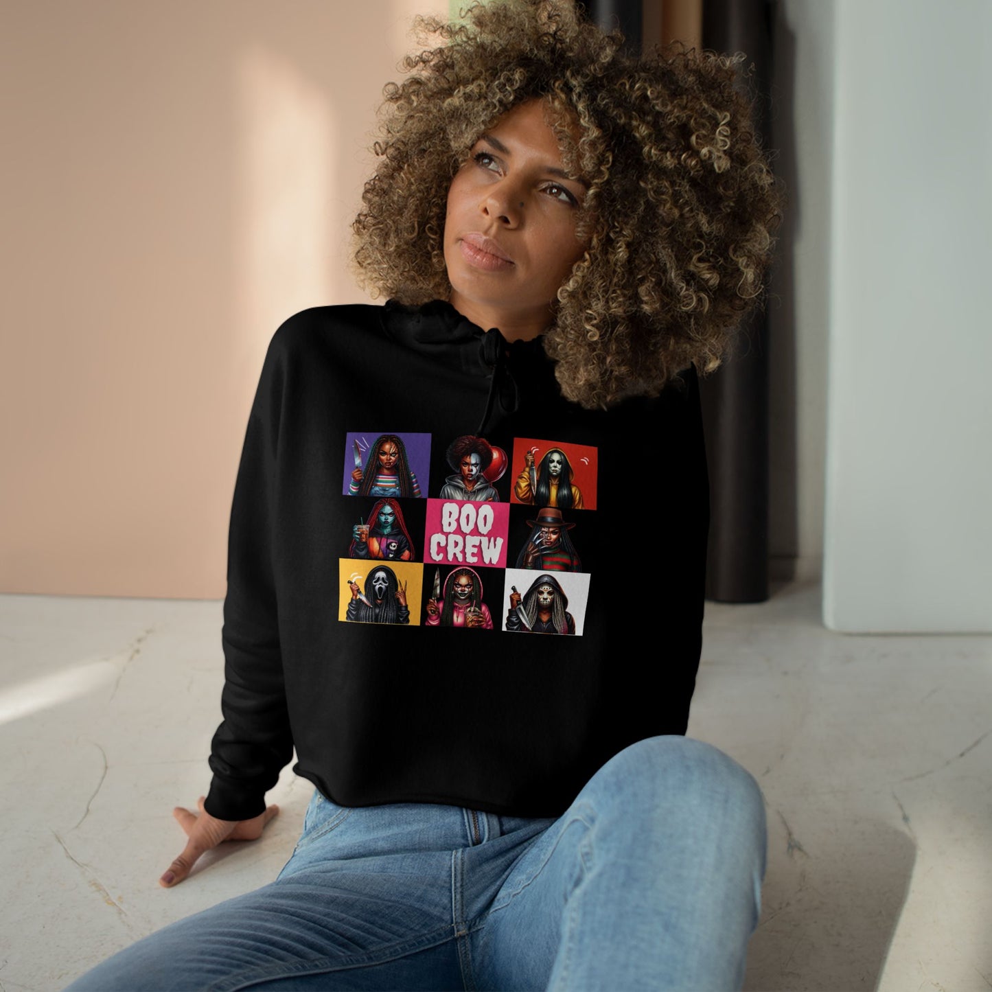 Boo Crew Spooky Hoodie Crop Hoodie