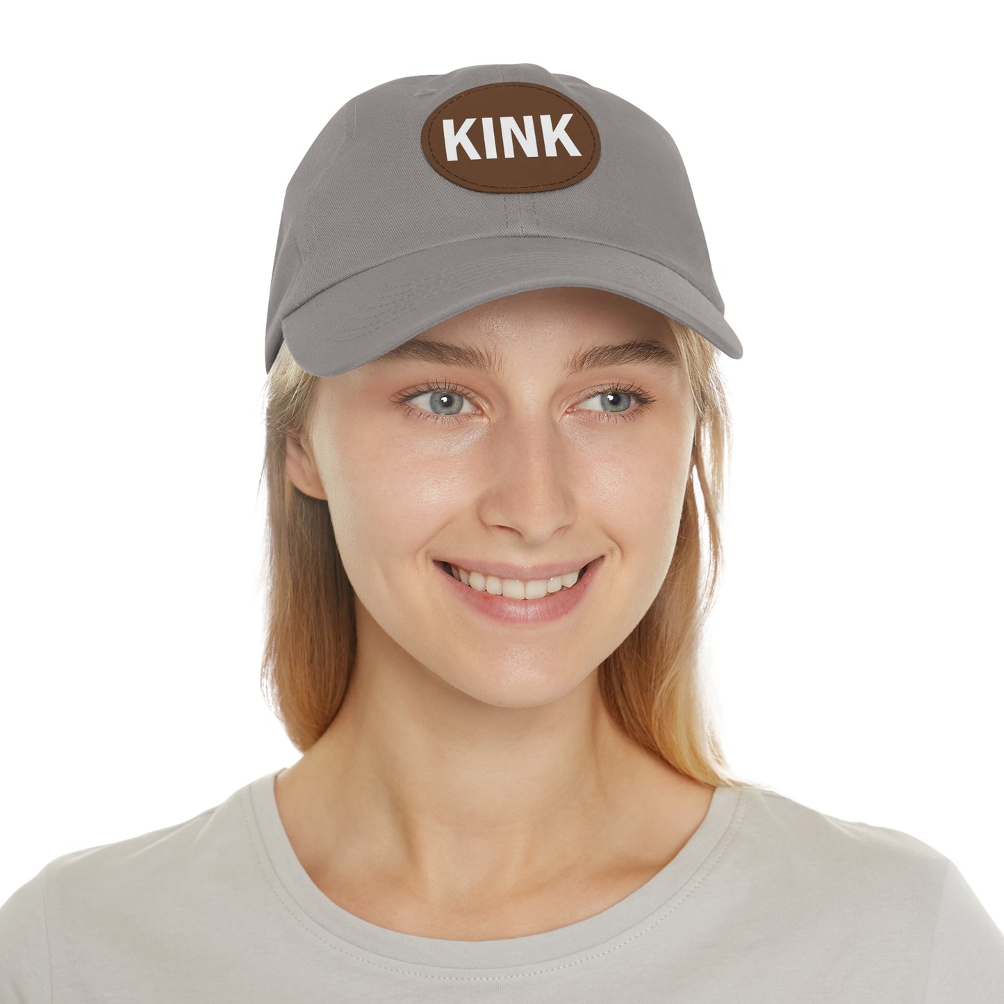 KINK Dad Hat with Leather Patch (Round)