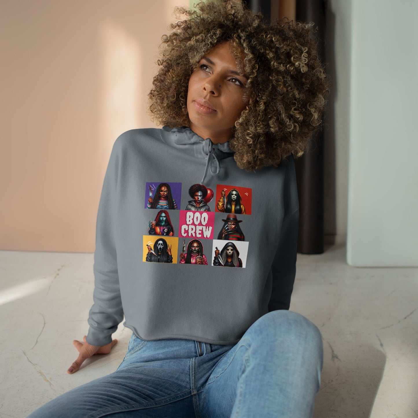 Boo Crew Spooky Hoodie Crop Hoodie