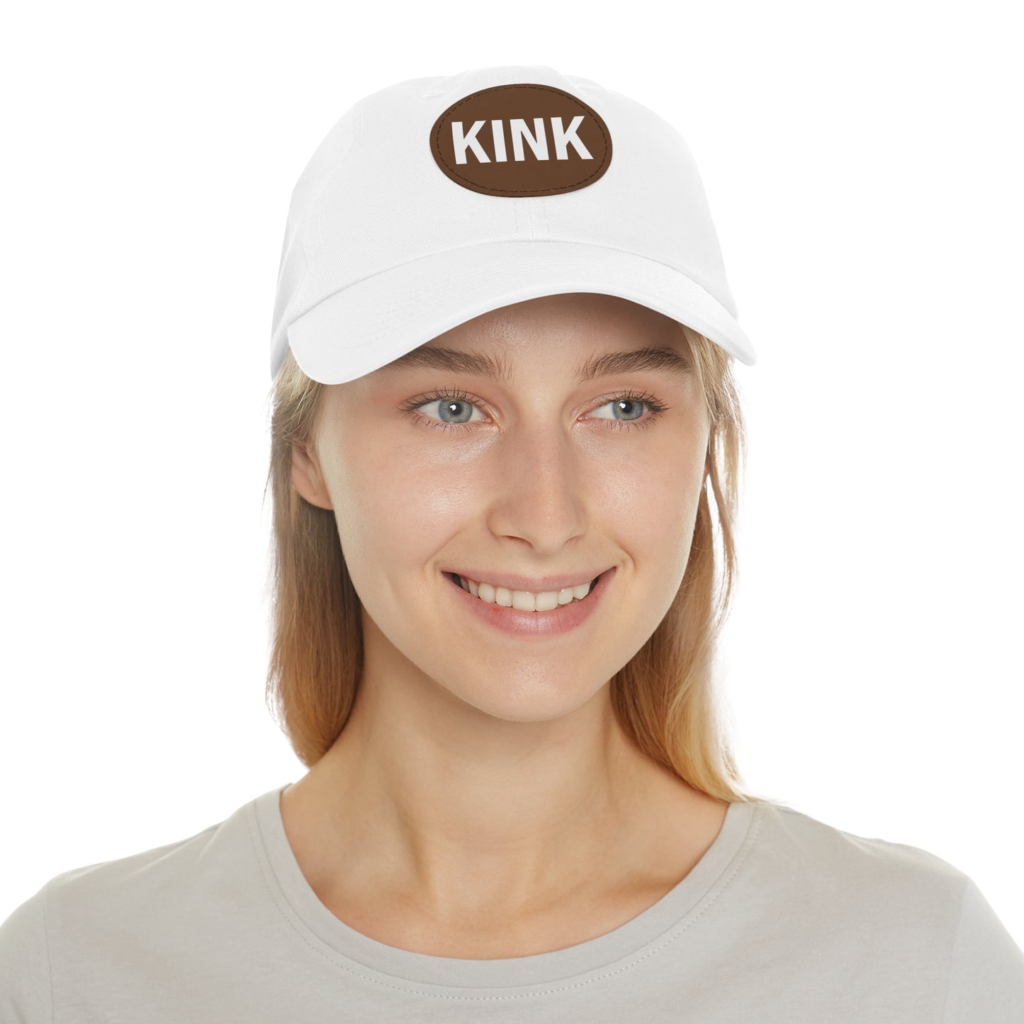 KINK Dad Hat with Leather Patch (Round)