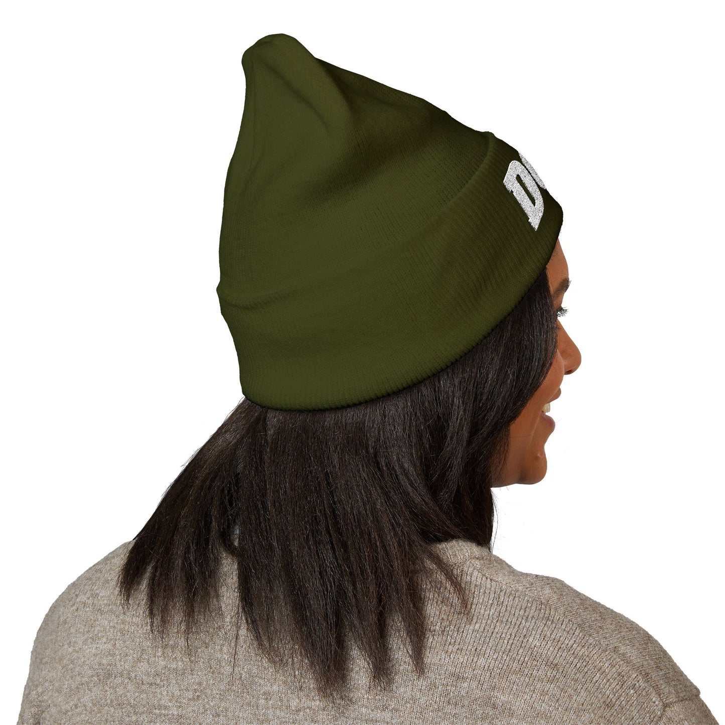 DOM Embroidered Classic Cuffed Beanie