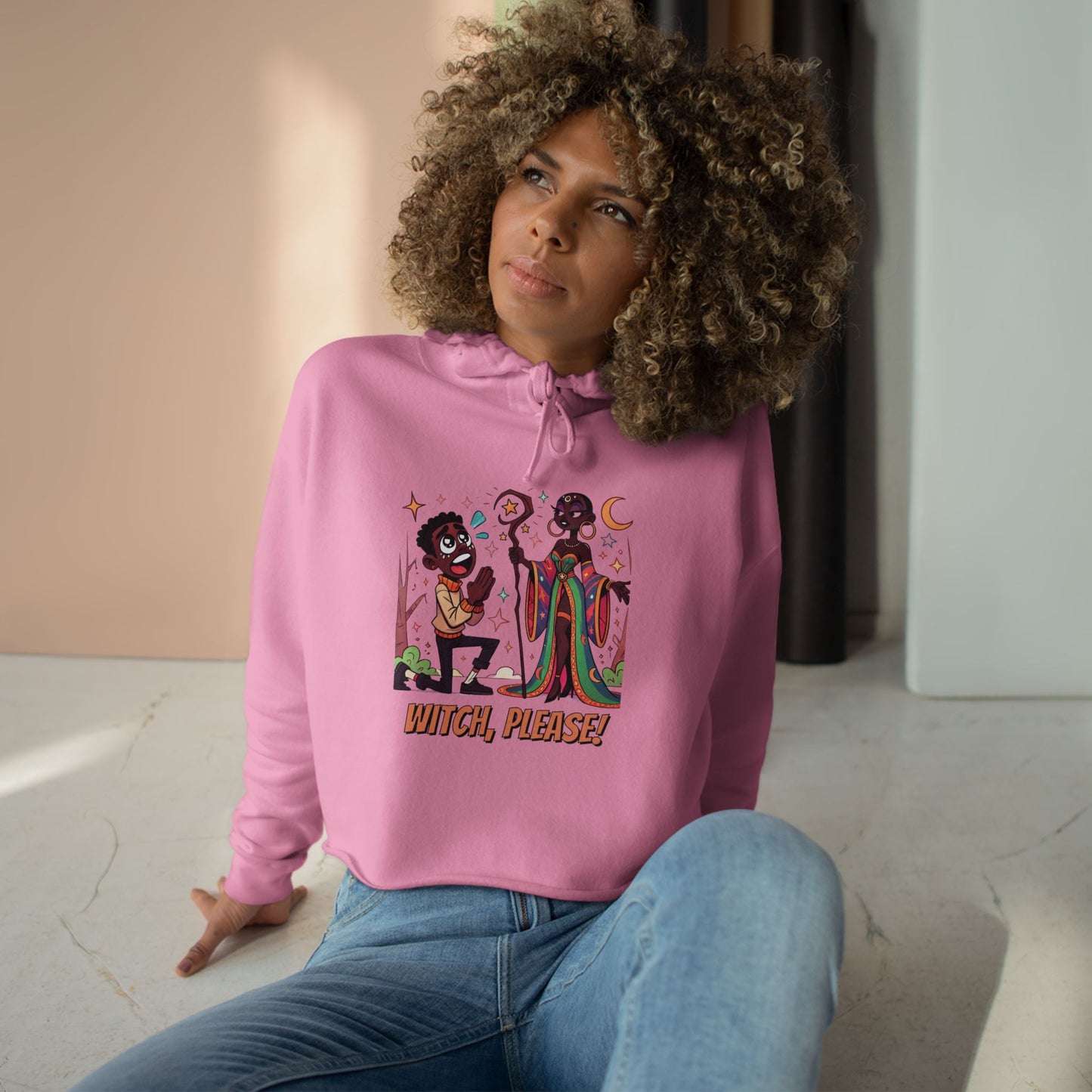 Witch Please Crop Hoodie