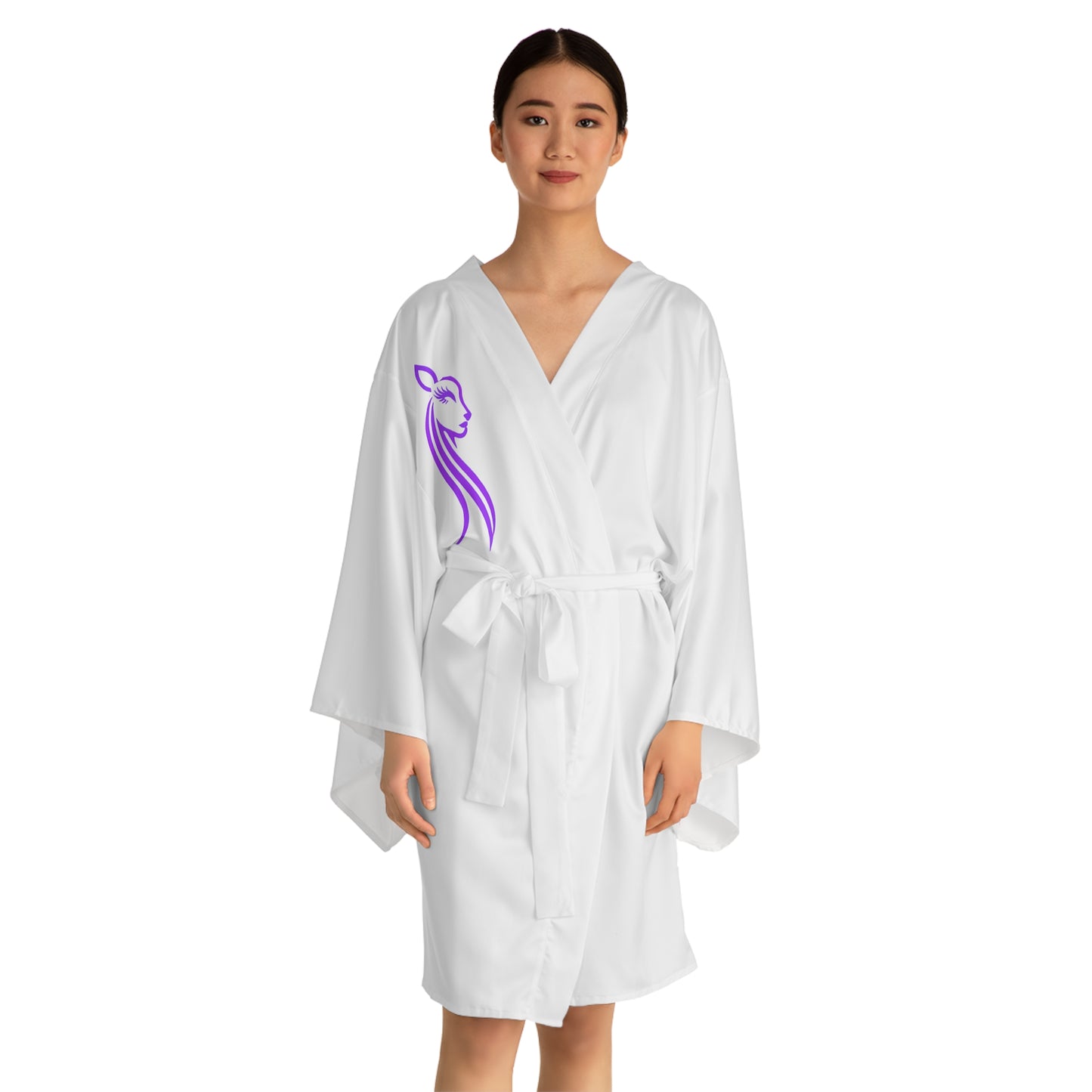 Vixen Long Sleeve Kimono Robe (Purple)