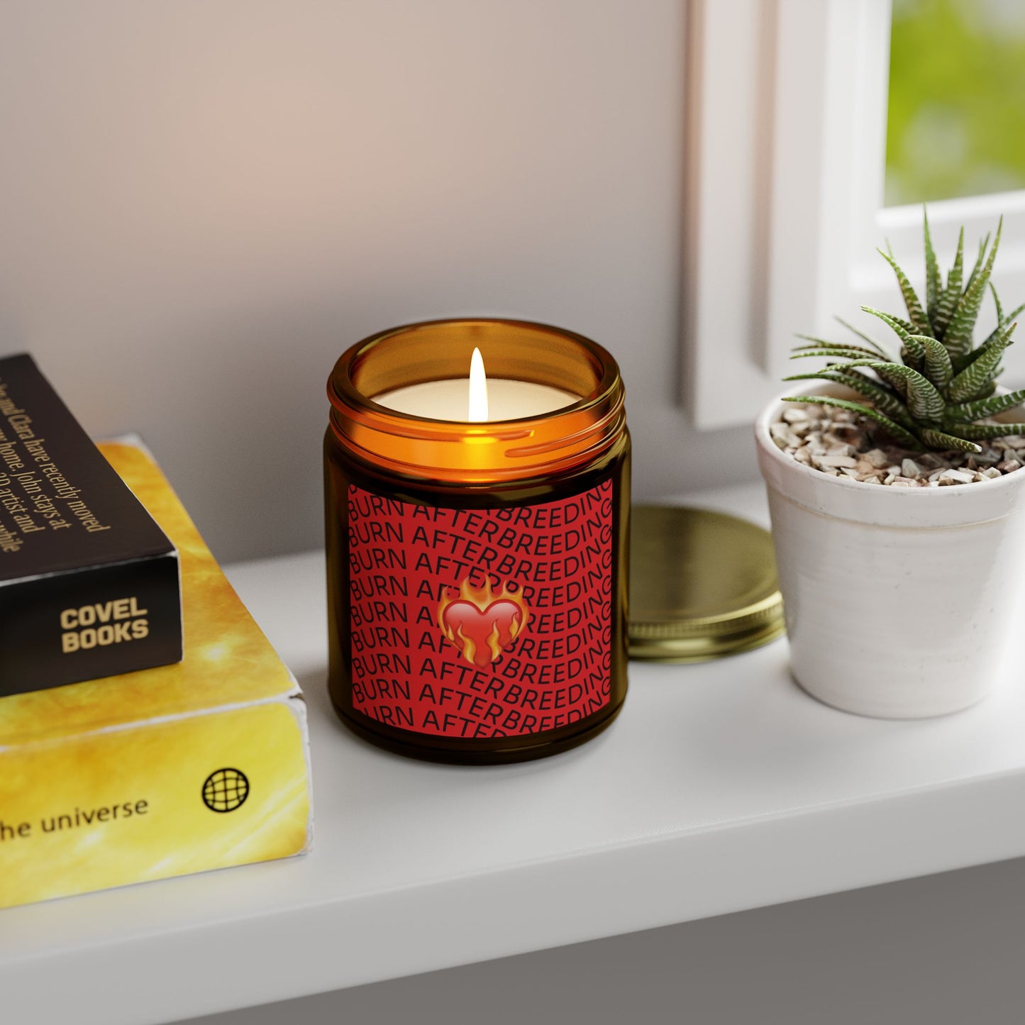 Burn After Breeding Scented Candle | Coconut Apricot Wax