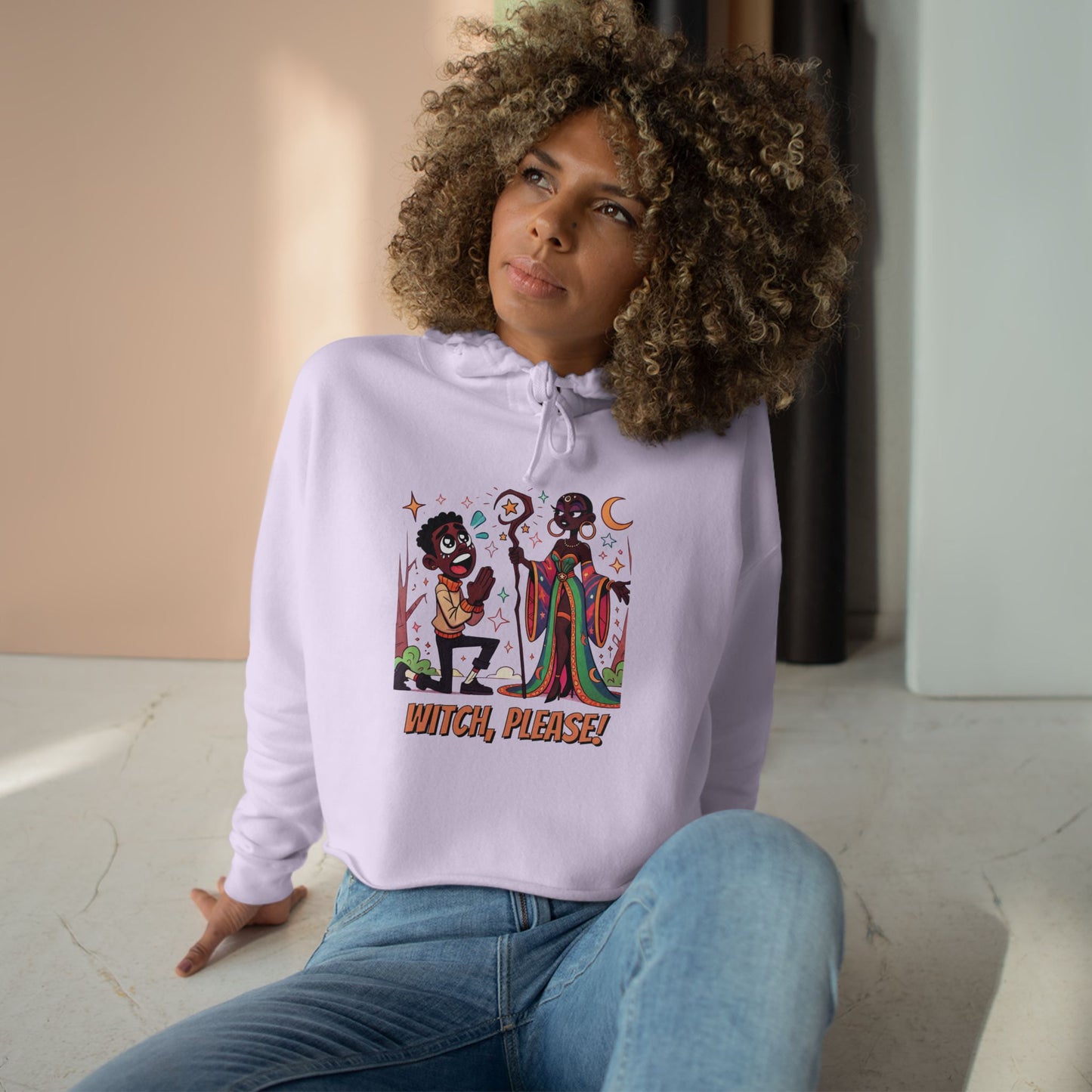 Witch Please Crop Hoodie