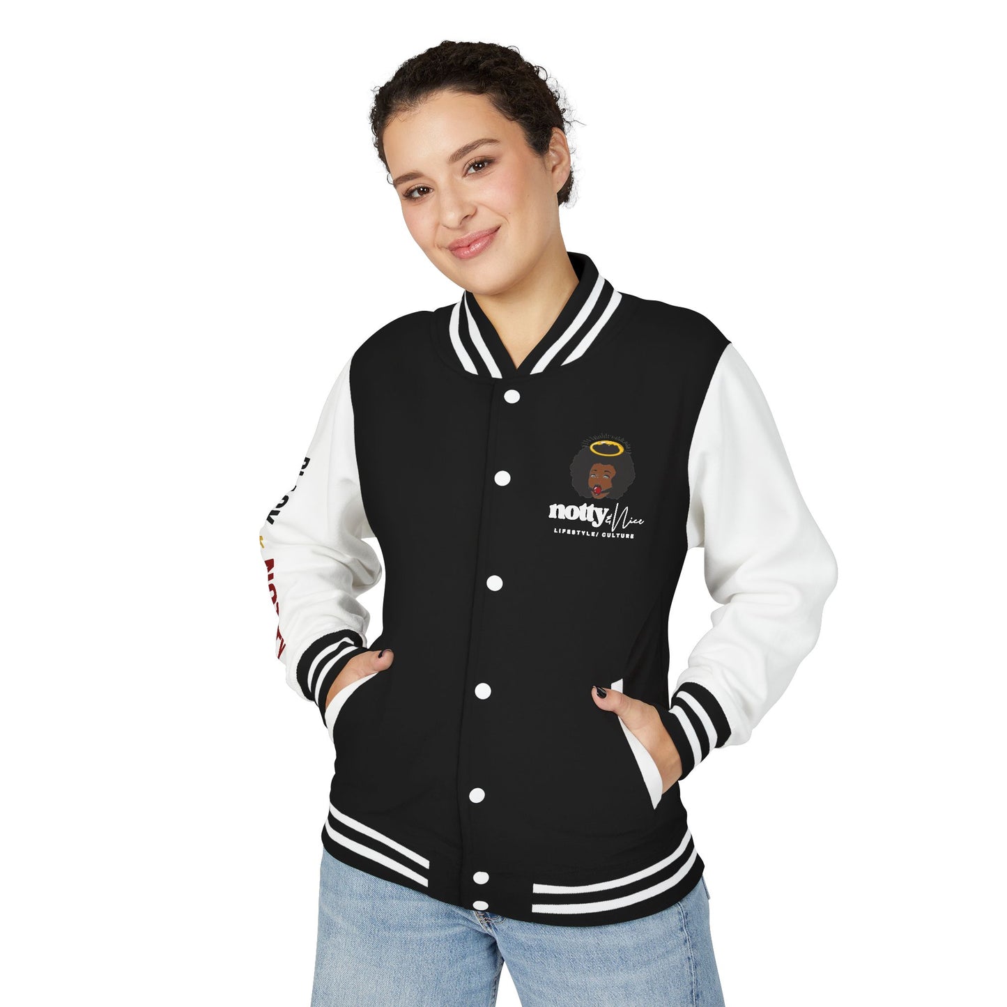 BLACK + NOTTY Unisex Heavyweight Letterman Jacket