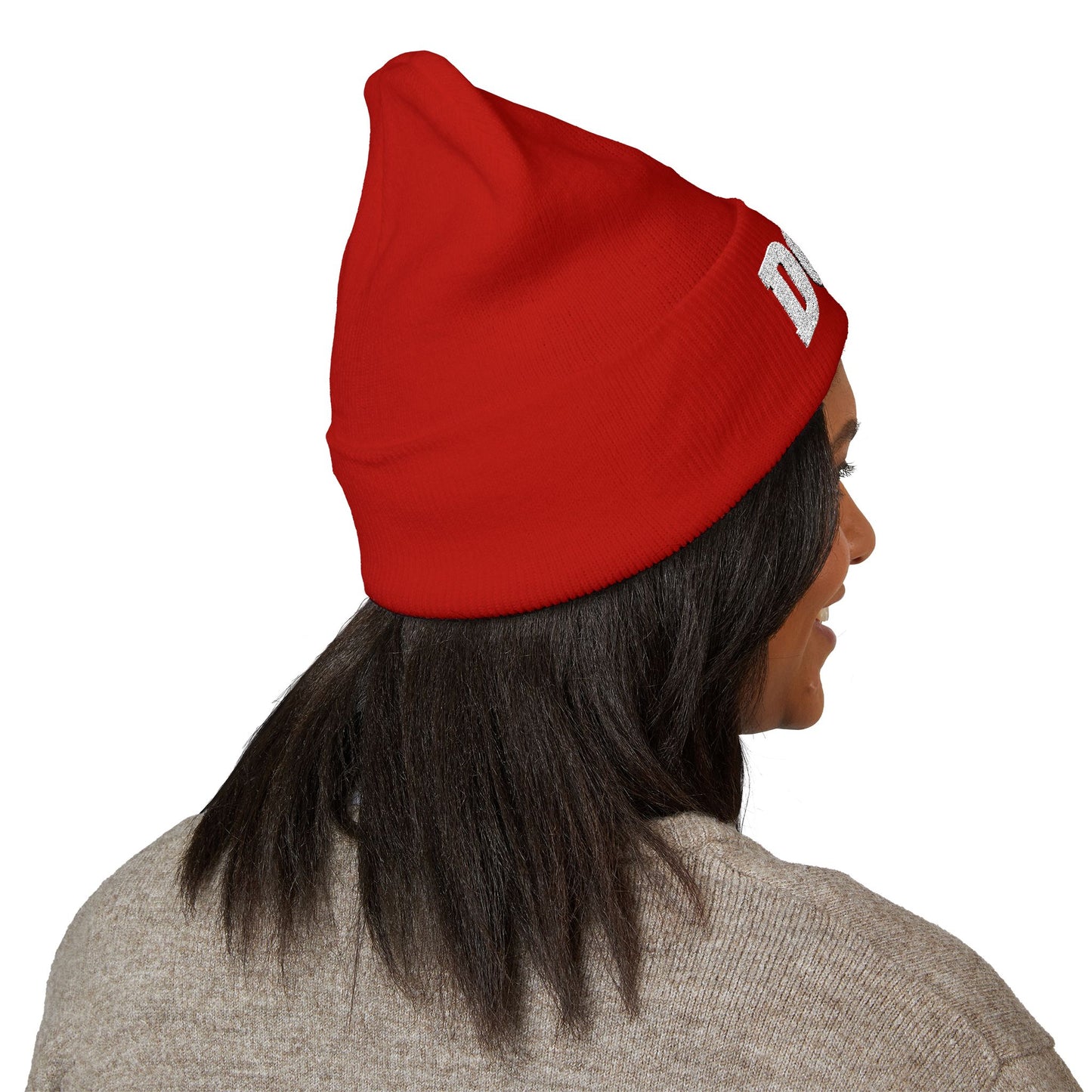 DOM Embroidered Classic Cuffed Beanie