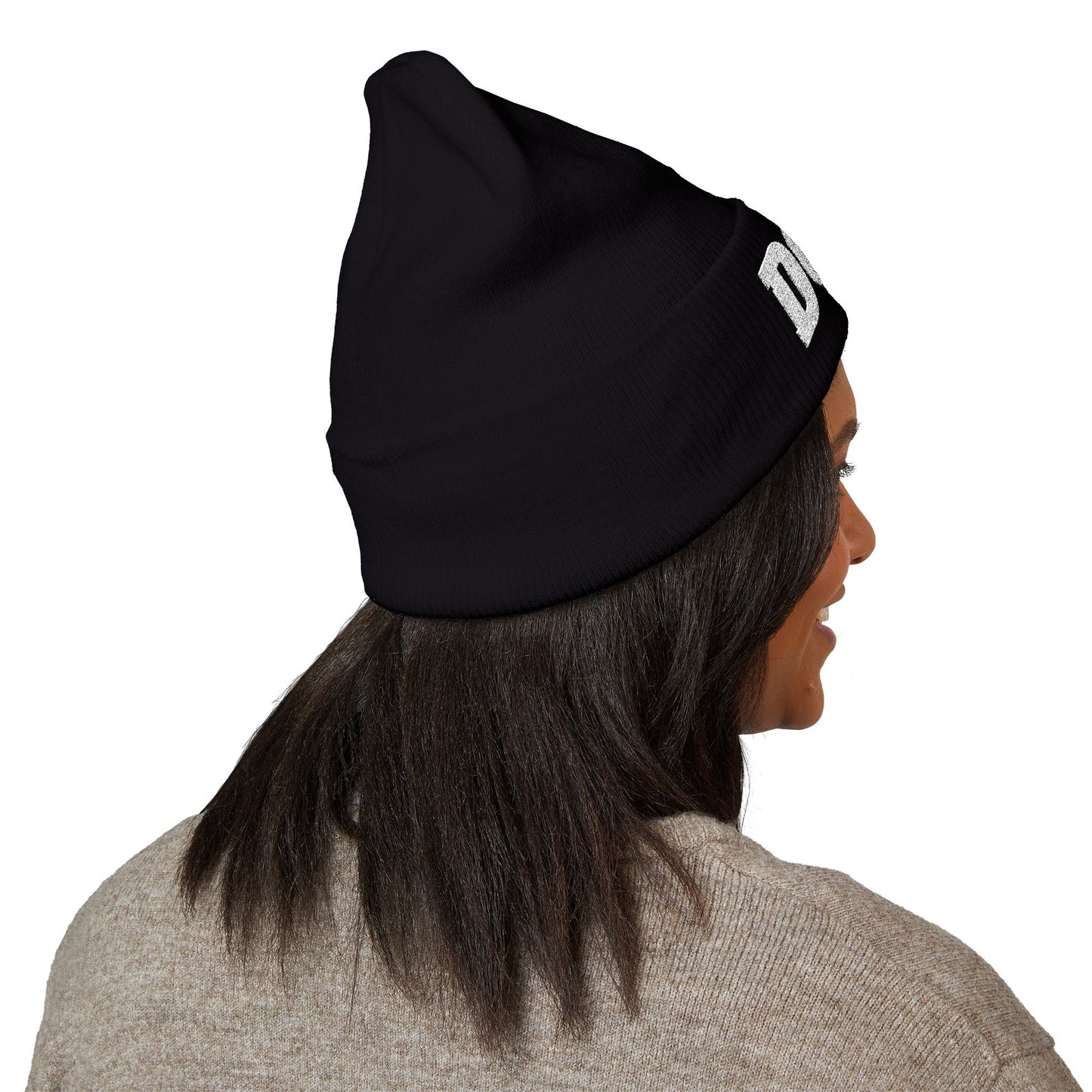 DOM Embroidered Classic Cuffed Beanie