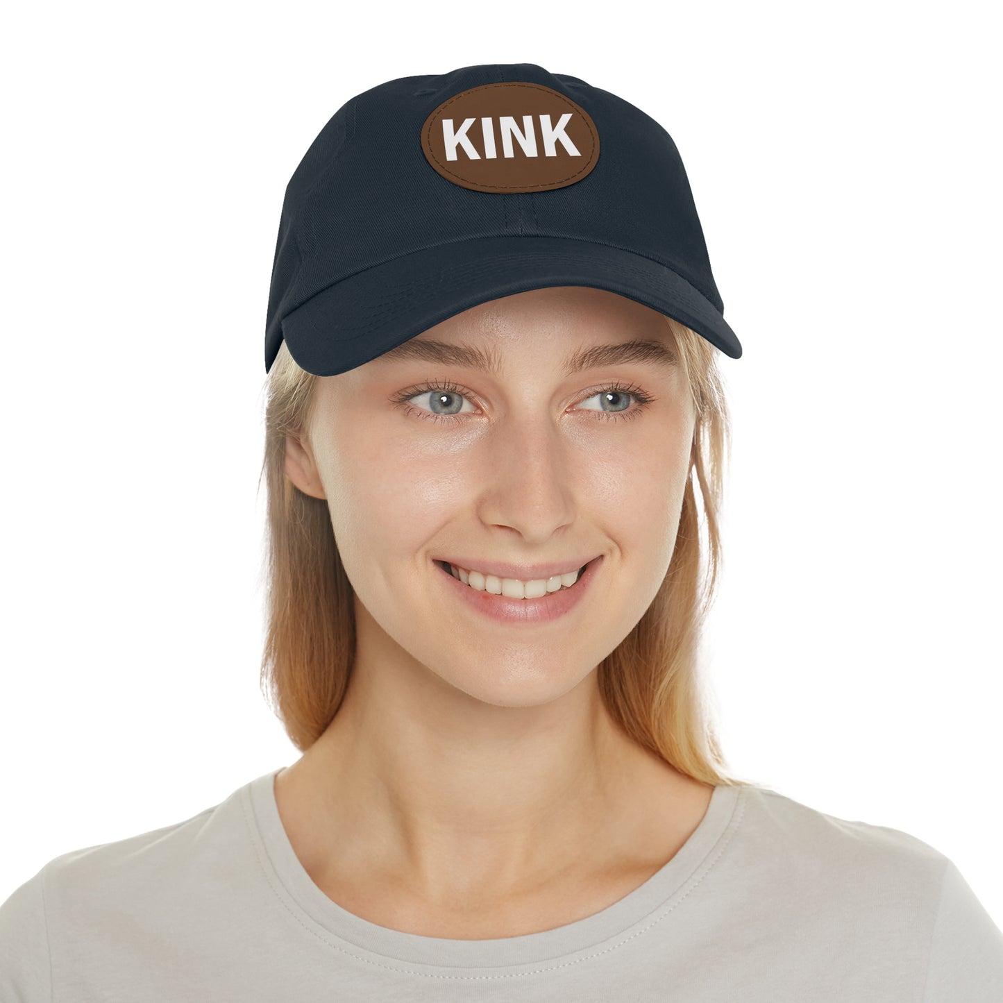 KINK Dad Hat with Leather Patch (Round)