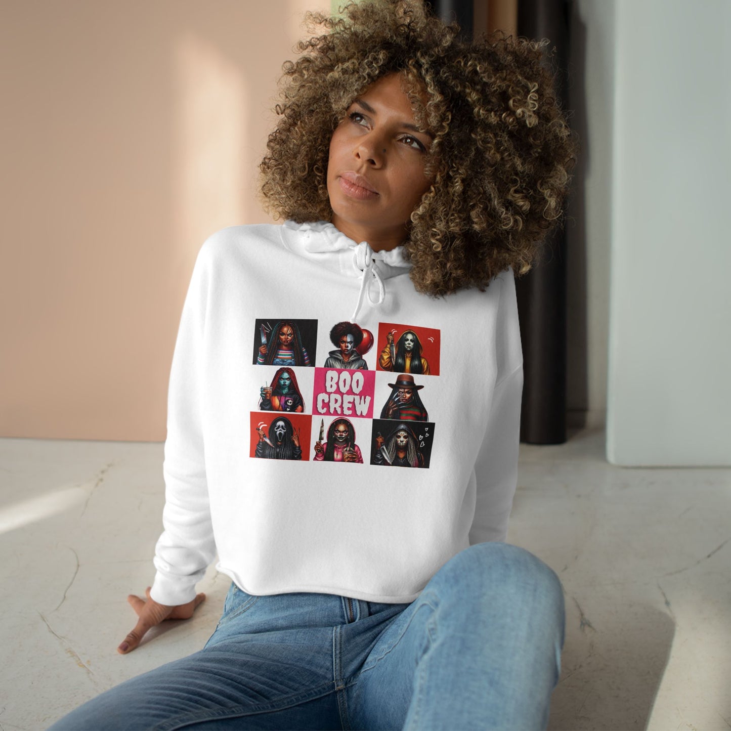 Boo Crew Spooky Hoodie Crop Hoodie
