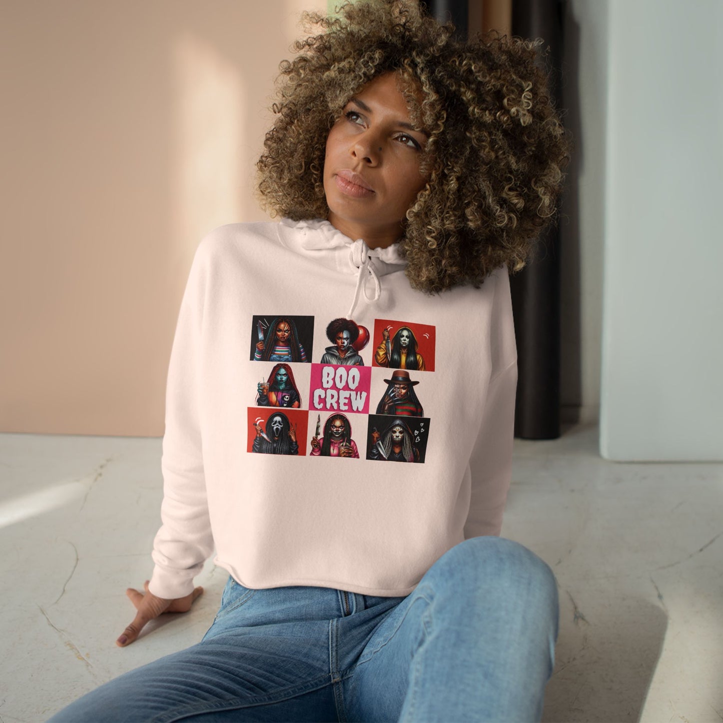 Boo Crew Spooky Hoodie Crop Hoodie