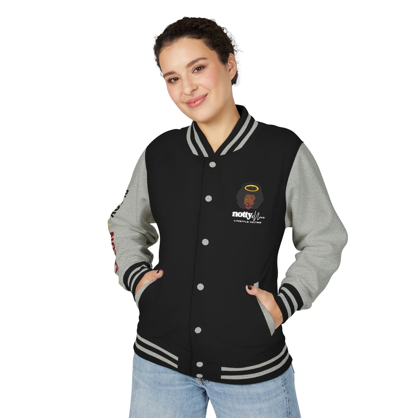 BLACK + NOTTY Unisex Heavyweight Letterman Jacket