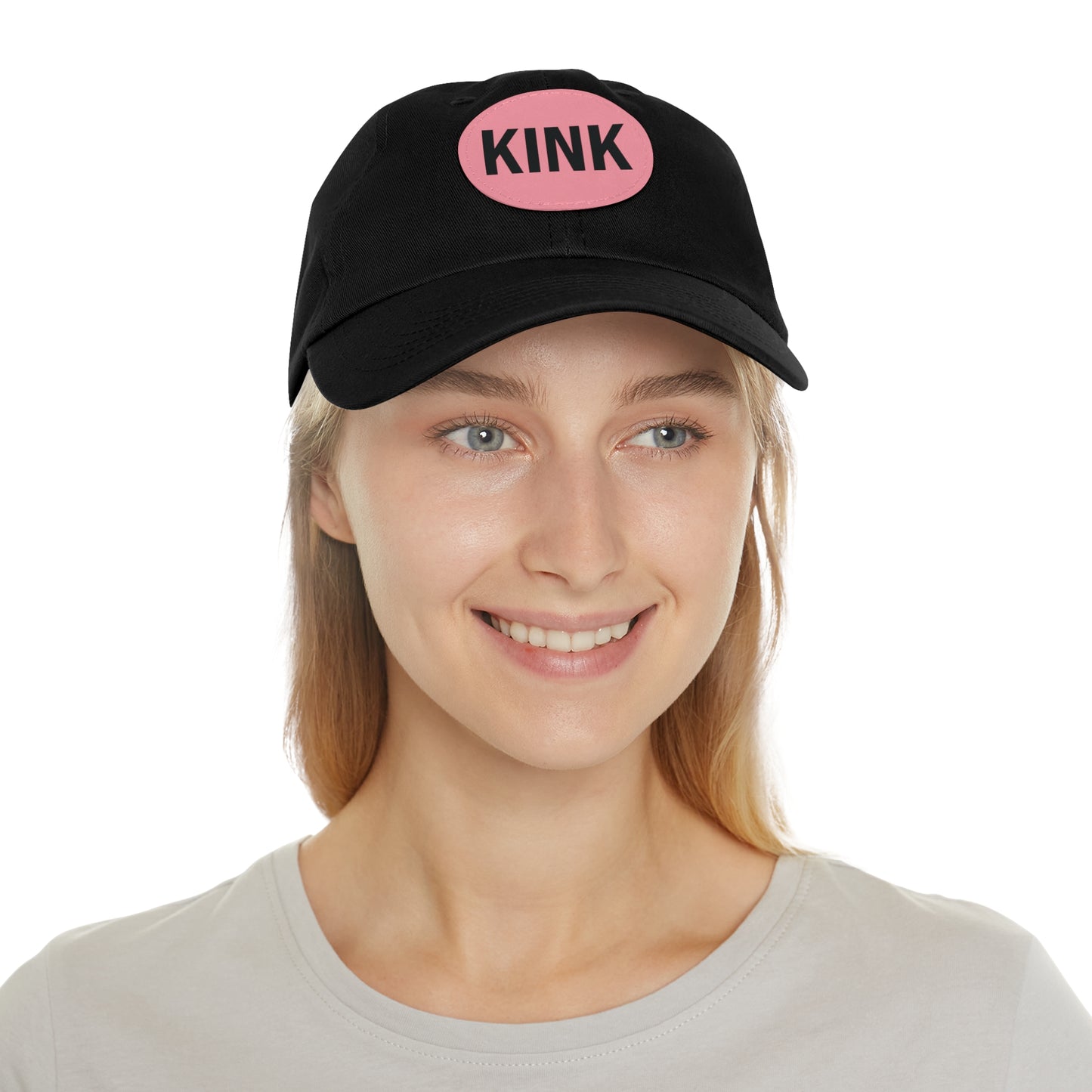 KINK Dad Hat with Leather Patch (Round)