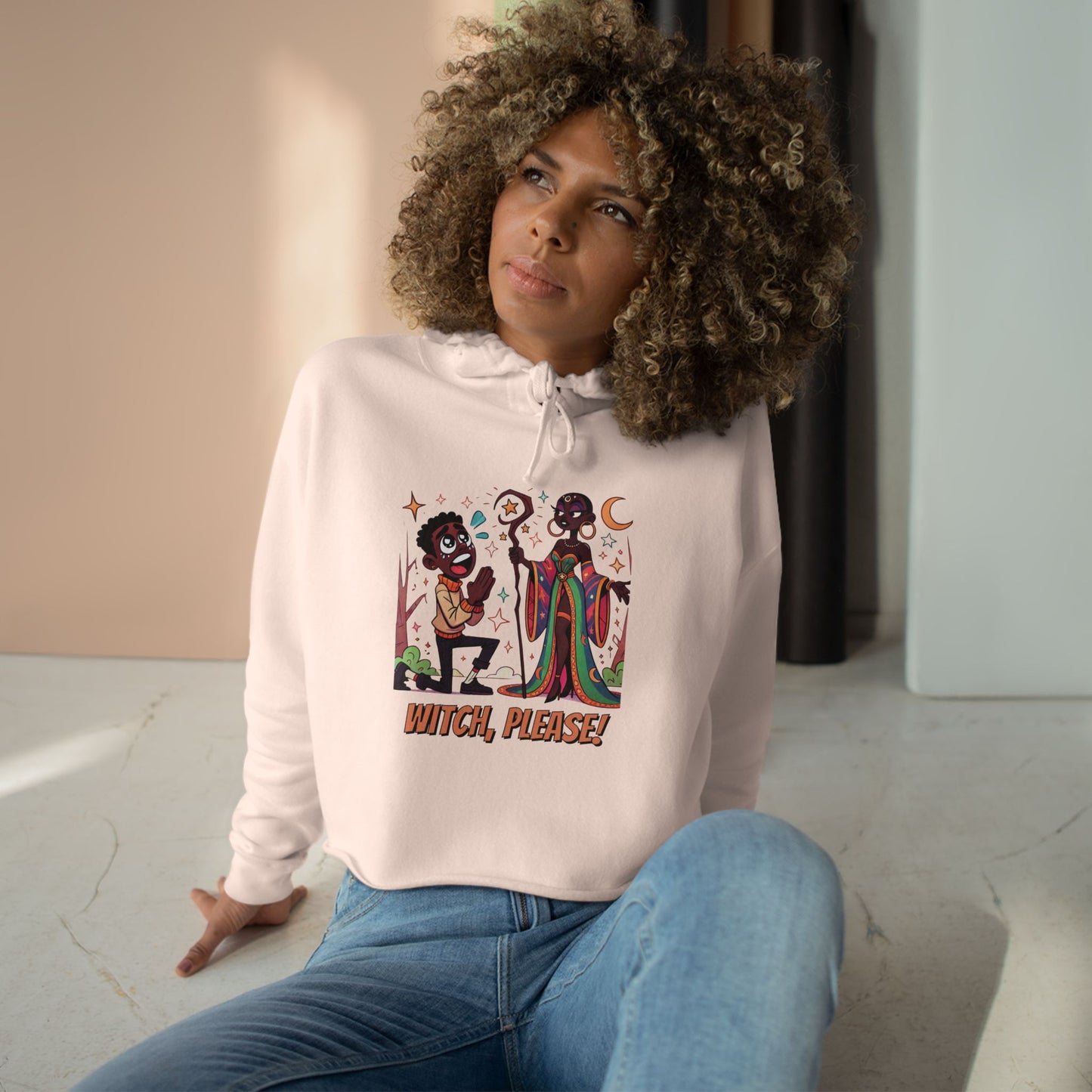 Witch Please Crop Hoodie