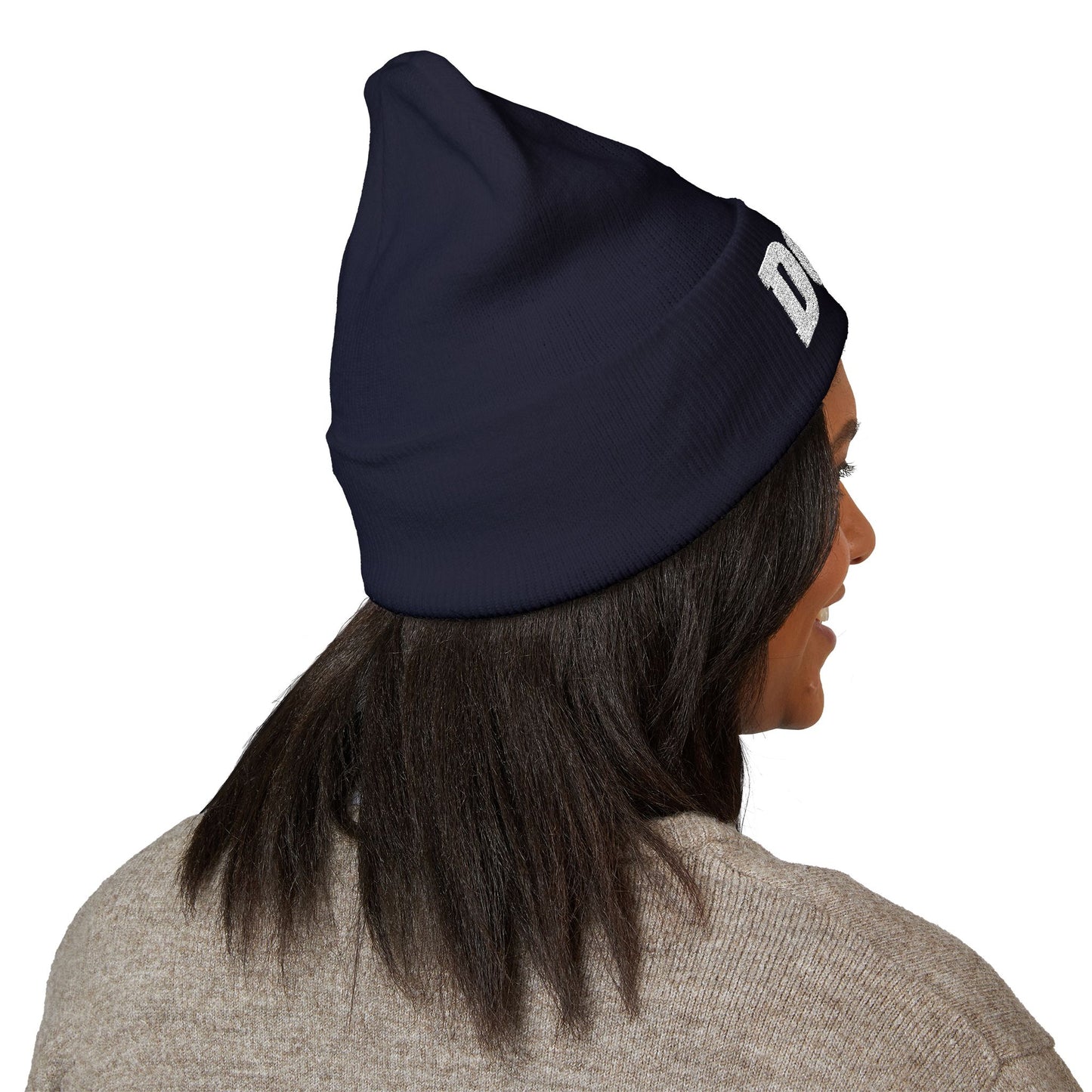 DOM Embroidered Classic Cuffed Beanie