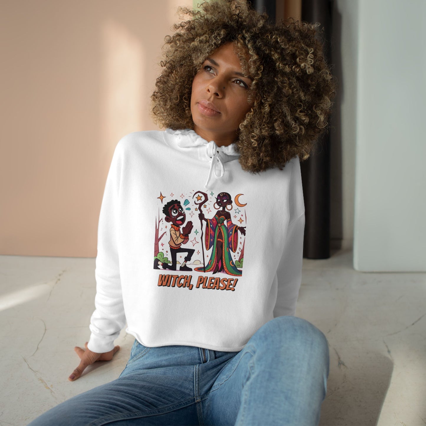Witch Please Crop Hoodie
