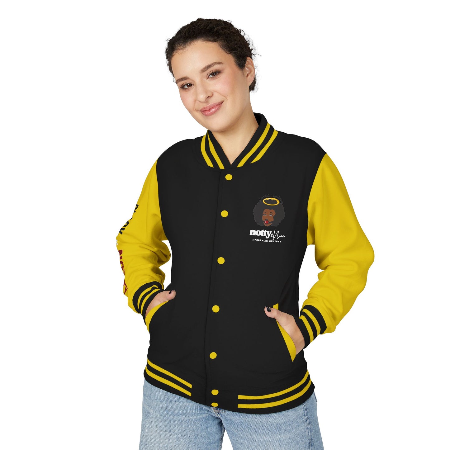 BLACK + NOTTY Unisex Heavyweight Letterman Jacket