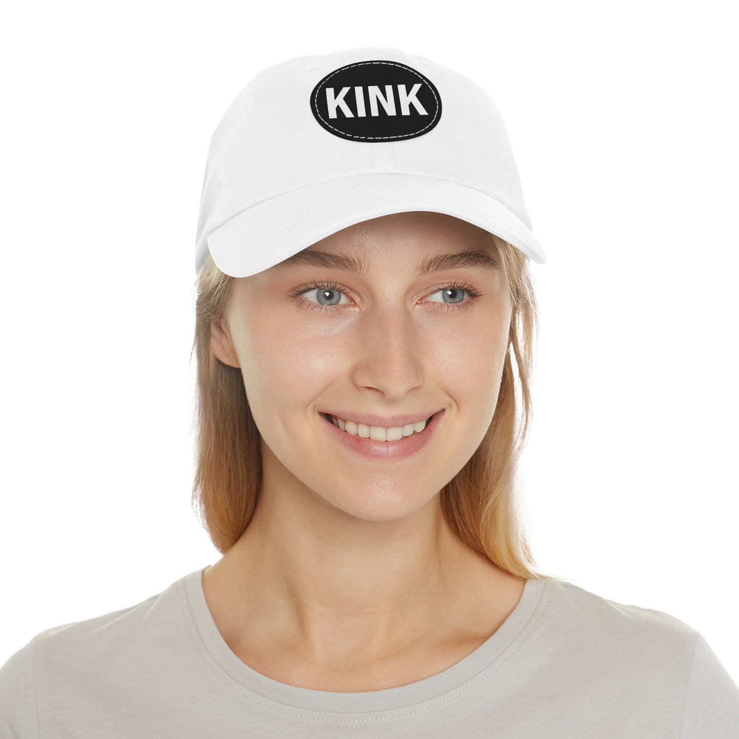 KINK Dad Hat with Leather Patch (Round)