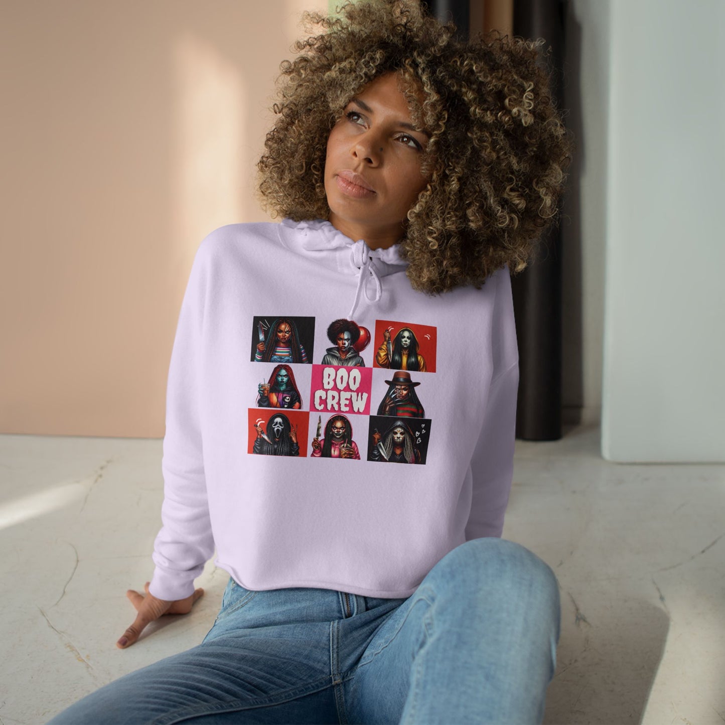 Boo Crew Spooky Hoodie Crop Hoodie