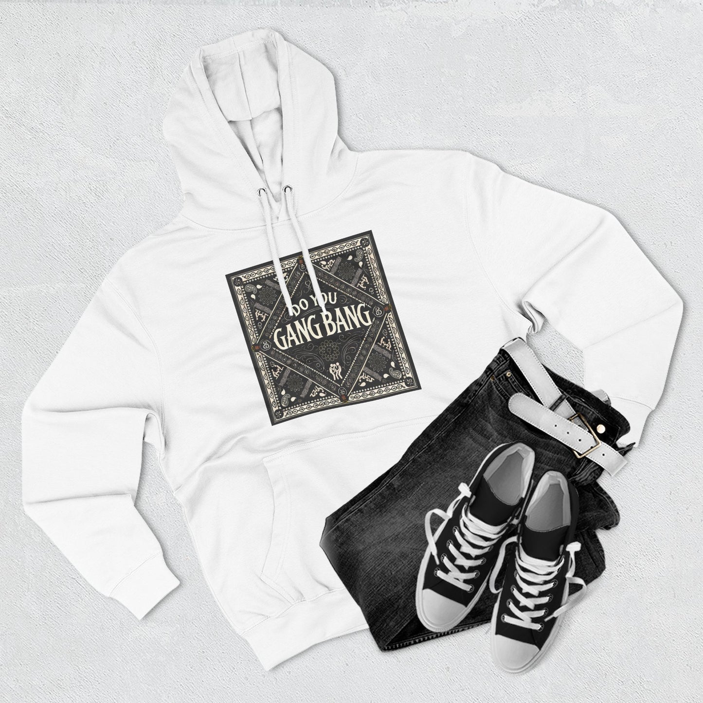 Three-Panel Fleece Hoodie