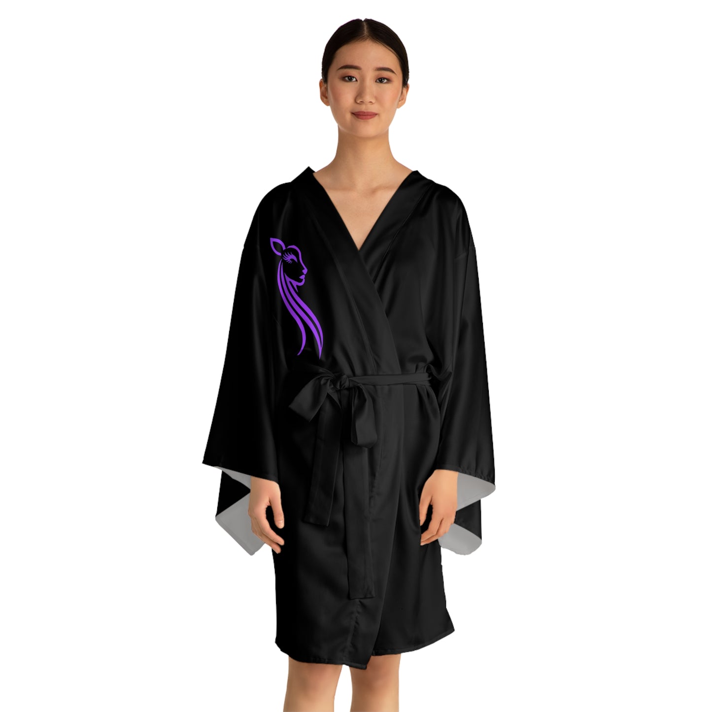 Vixen Long Sleeve Kimono Robe (Purple)