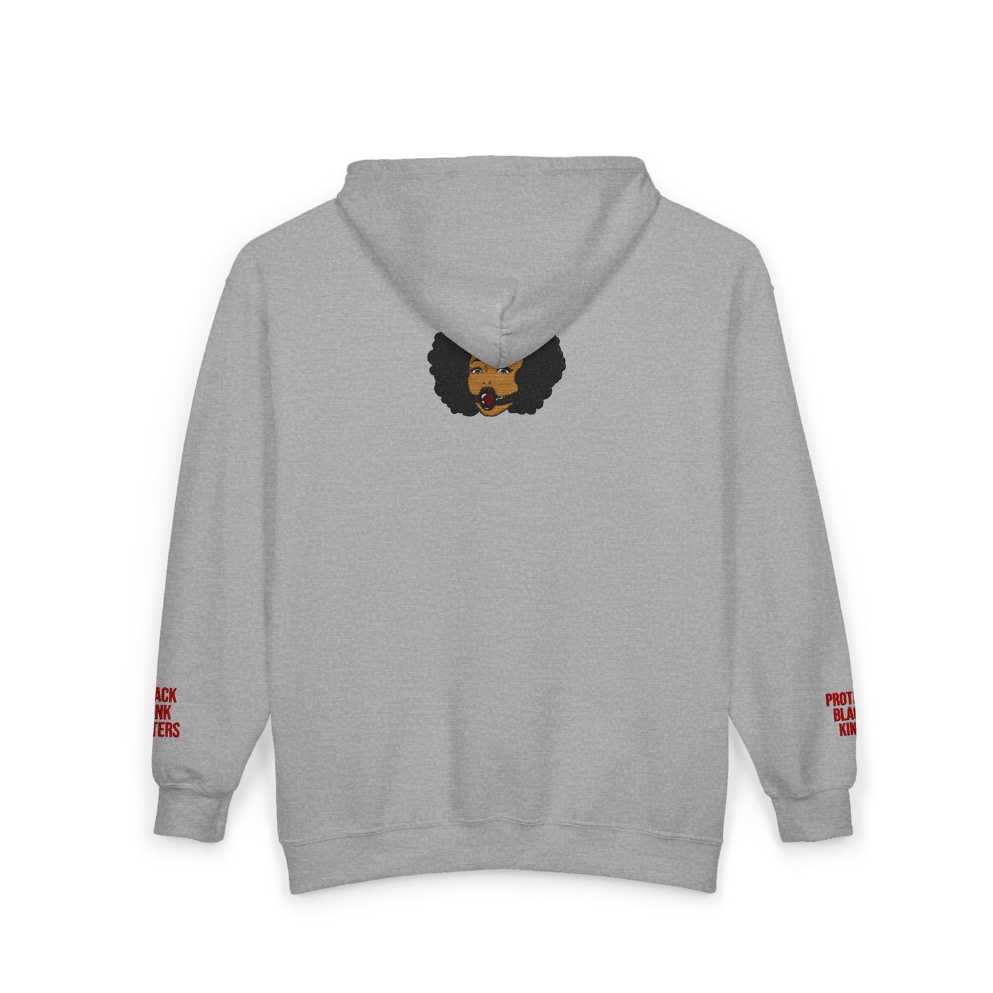 Angel Afro Zip Hoodie — 'Notty' Front Logo, Halo Portrait Back