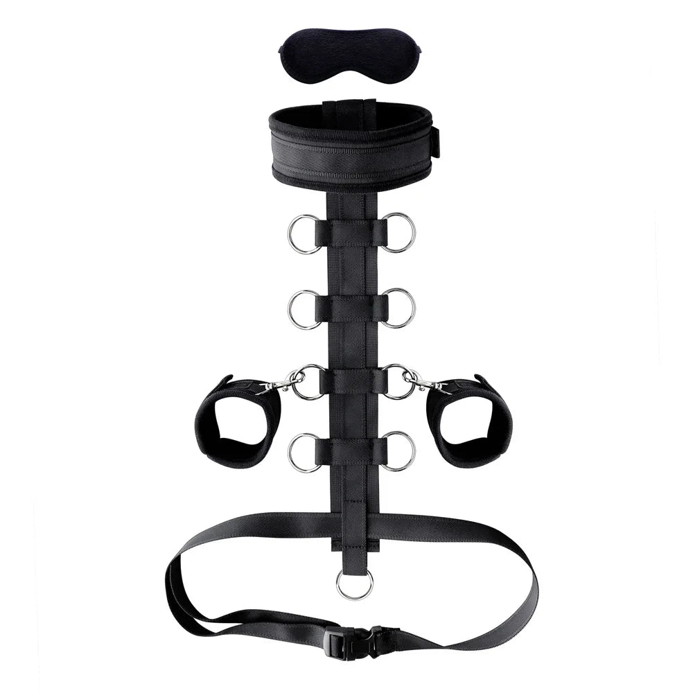 Bondage Restraints Set Couples Sex Toys Sex Handcuffs Collar Adjustable Eye Mask Included