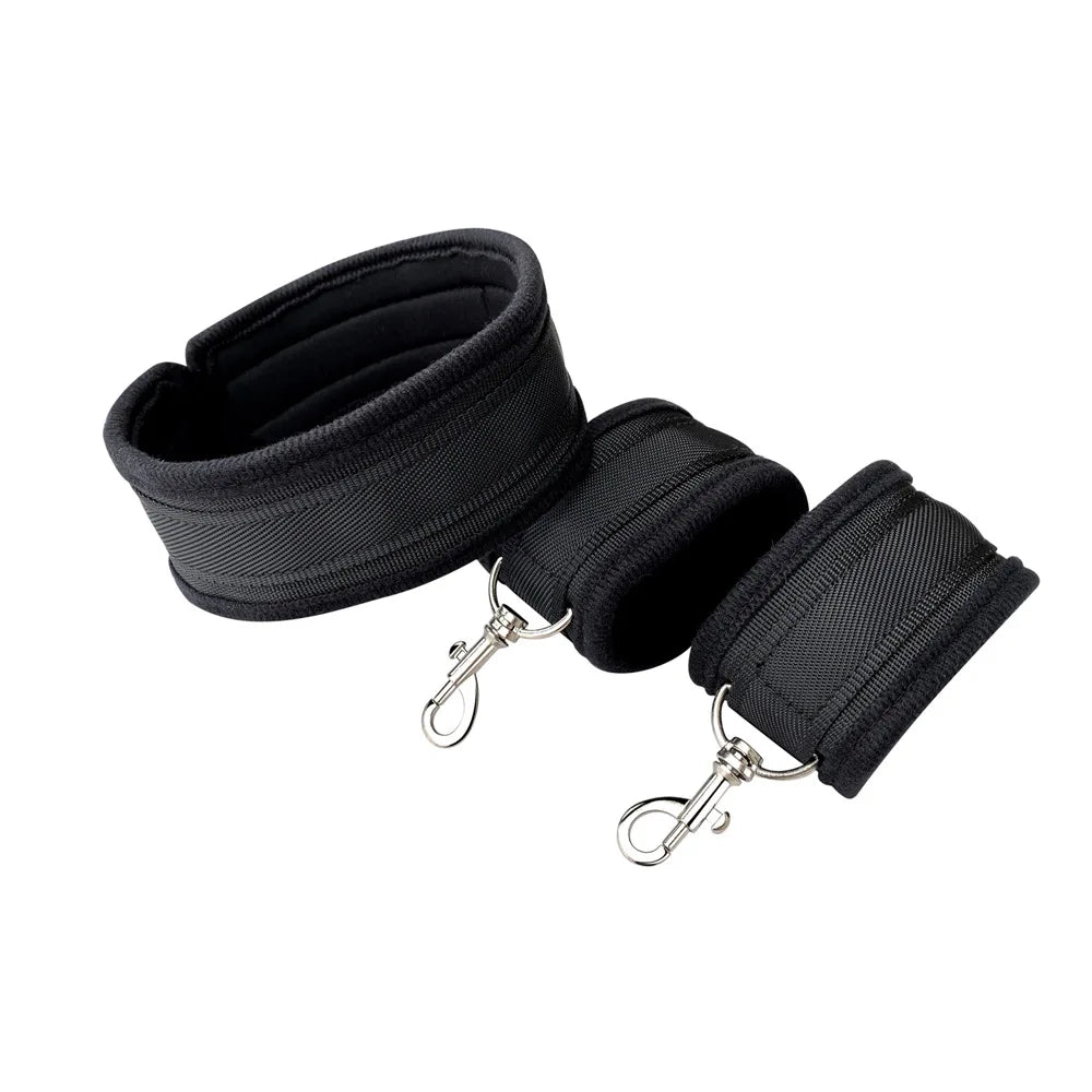 Bondage Restraints Set Couples Sex Toys Sex Handcuffs Collar Adjustable Eye Mask Included