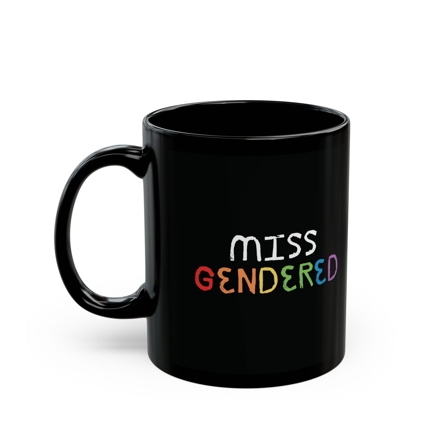 Miss Gendered Black Mug