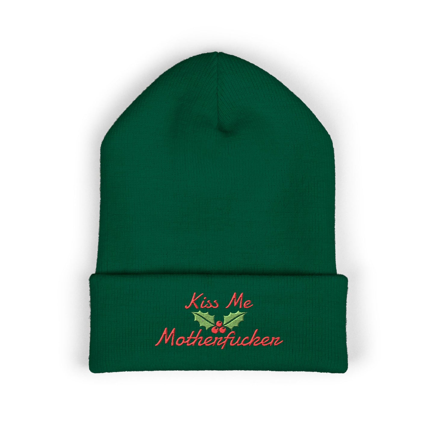 Kiss Me Motherfucker Embroidered Cuffed Beanie