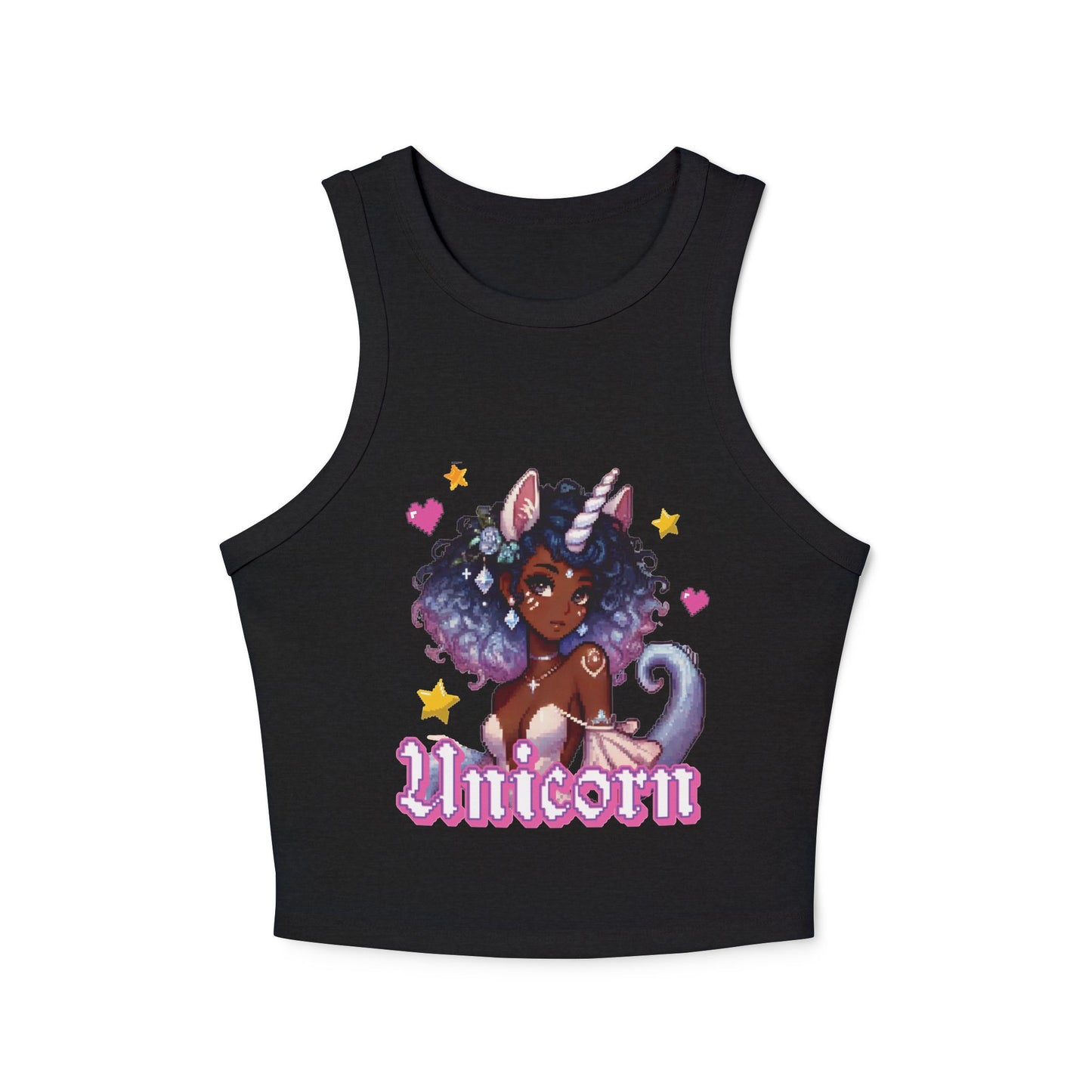 Unicorn Micro Rib Racer Tank Top
