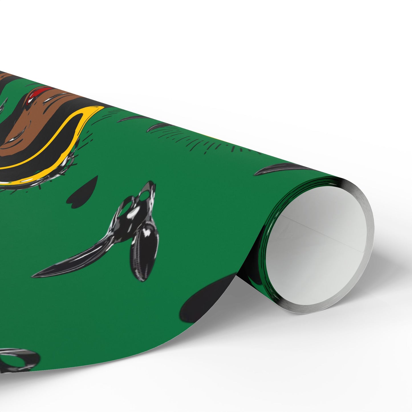 Green Logo Wrapping Paper Roll