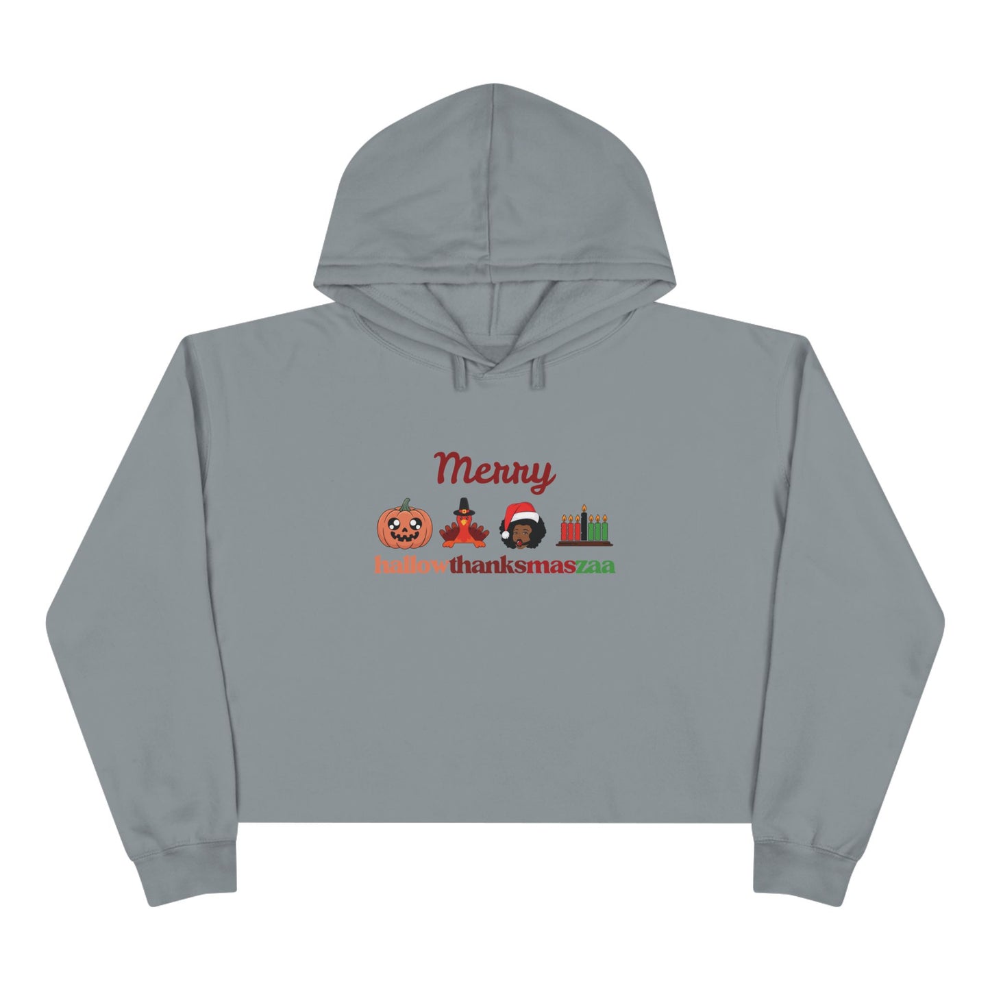 Crop Hoodie - Merry Hallowthanksmaszaa