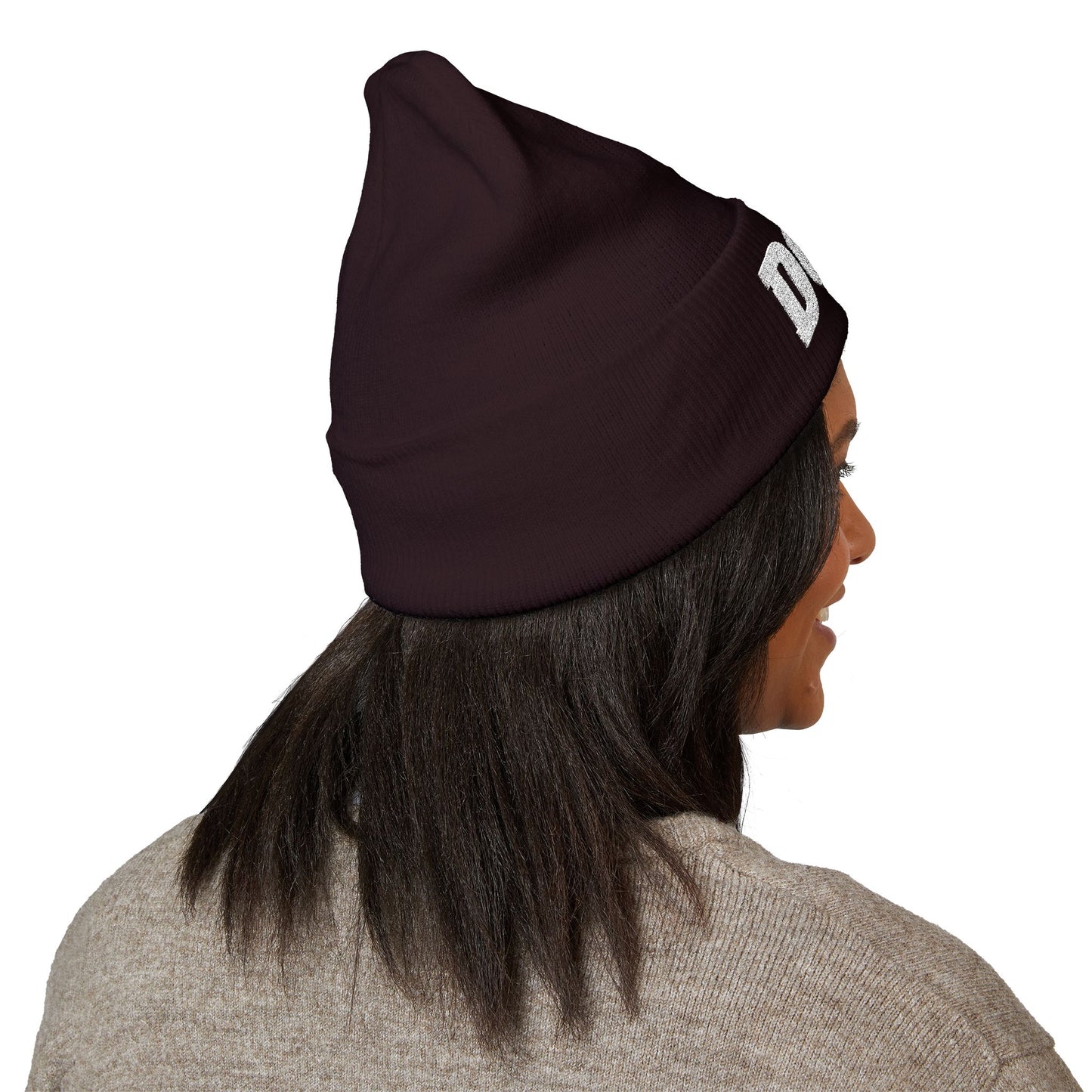 DOM Embroidered Classic Cuffed Beanie