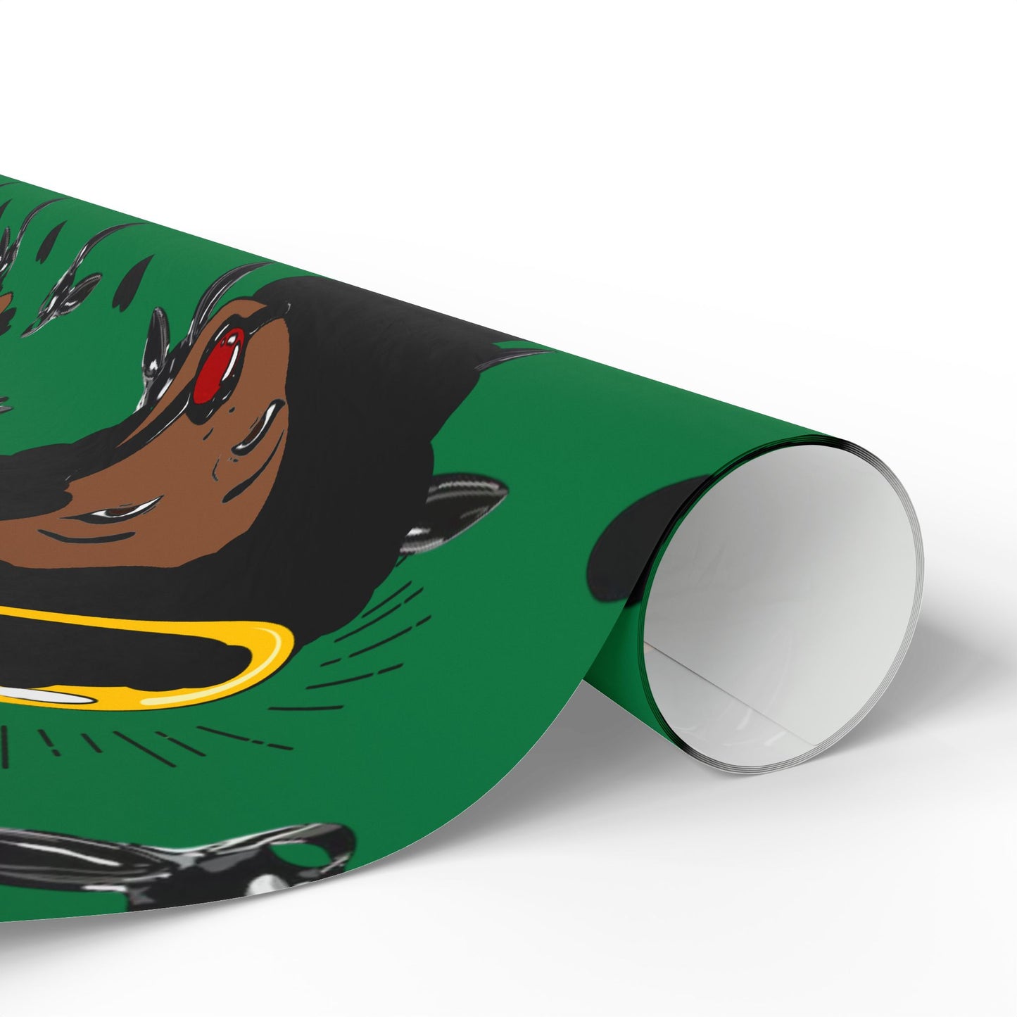 Green Logo Wrapping Paper Roll