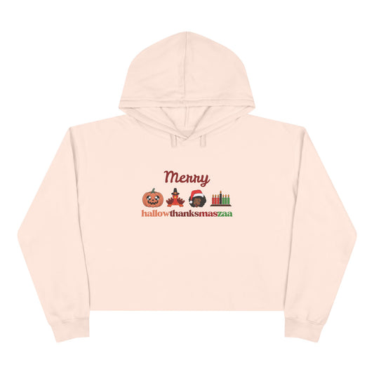 Crop Hoodie - Merry Hallowthanksmaszaa