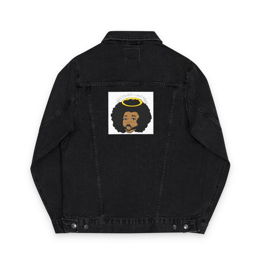 Black Embroidered Unisex Denim Jacket, Vintage Style Jacket, Casual Wear, Gifts for Him and Her, Stylish Layering