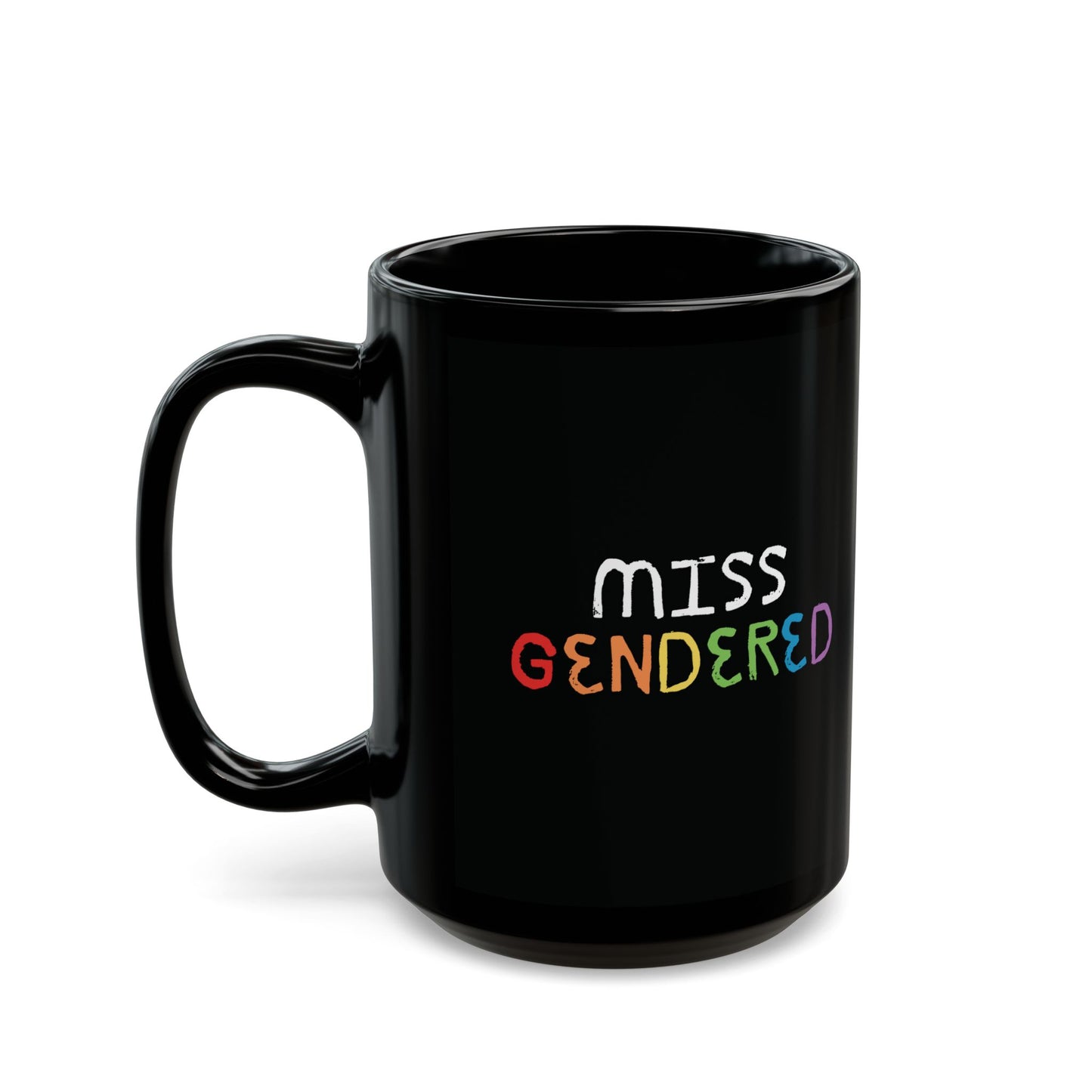 Miss Gendered Black Mug
