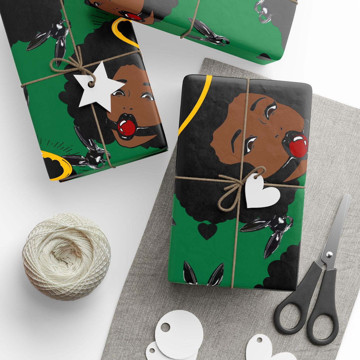 Green Logo Wrapping Paper Roll