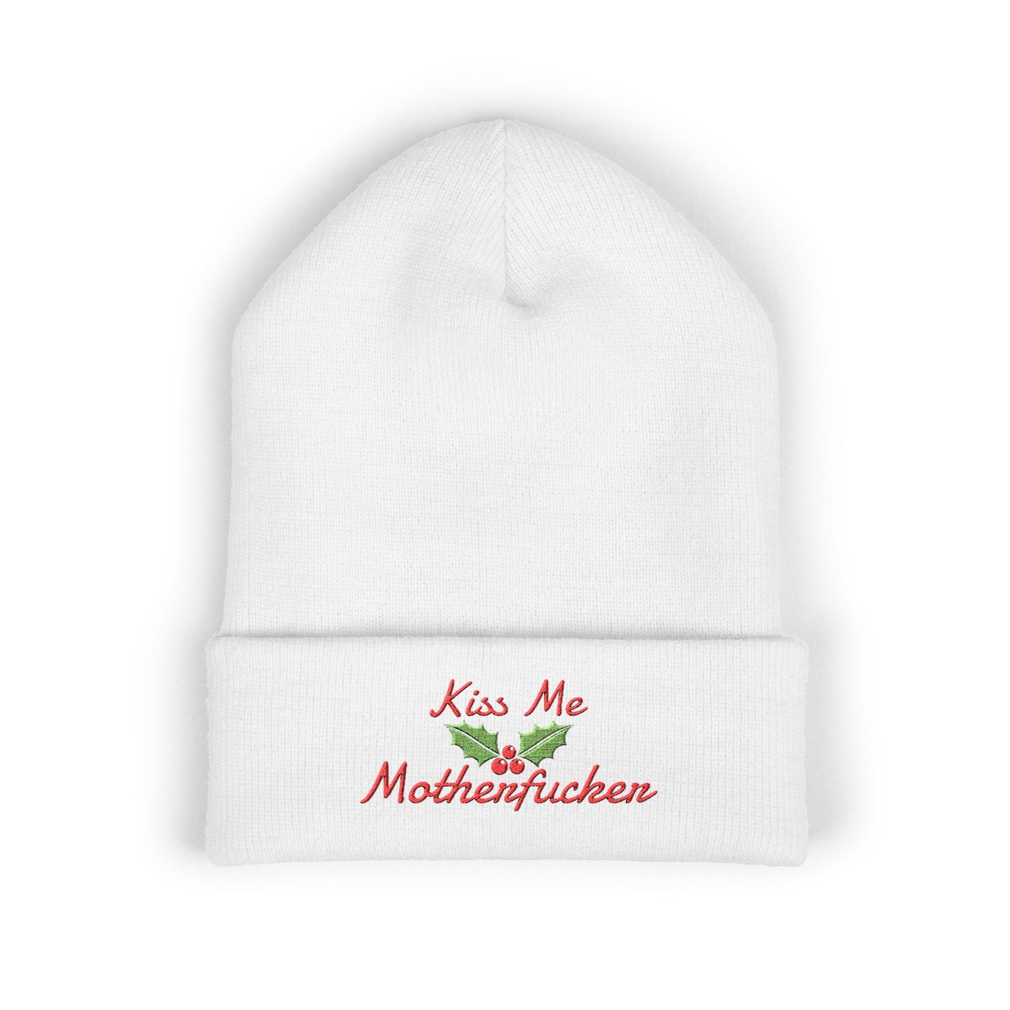 Kiss Me Motherfucker Embroidered Cuffed Beanie