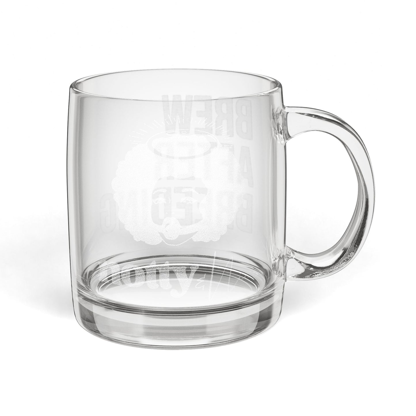 Engraved Glass Coffee Mug