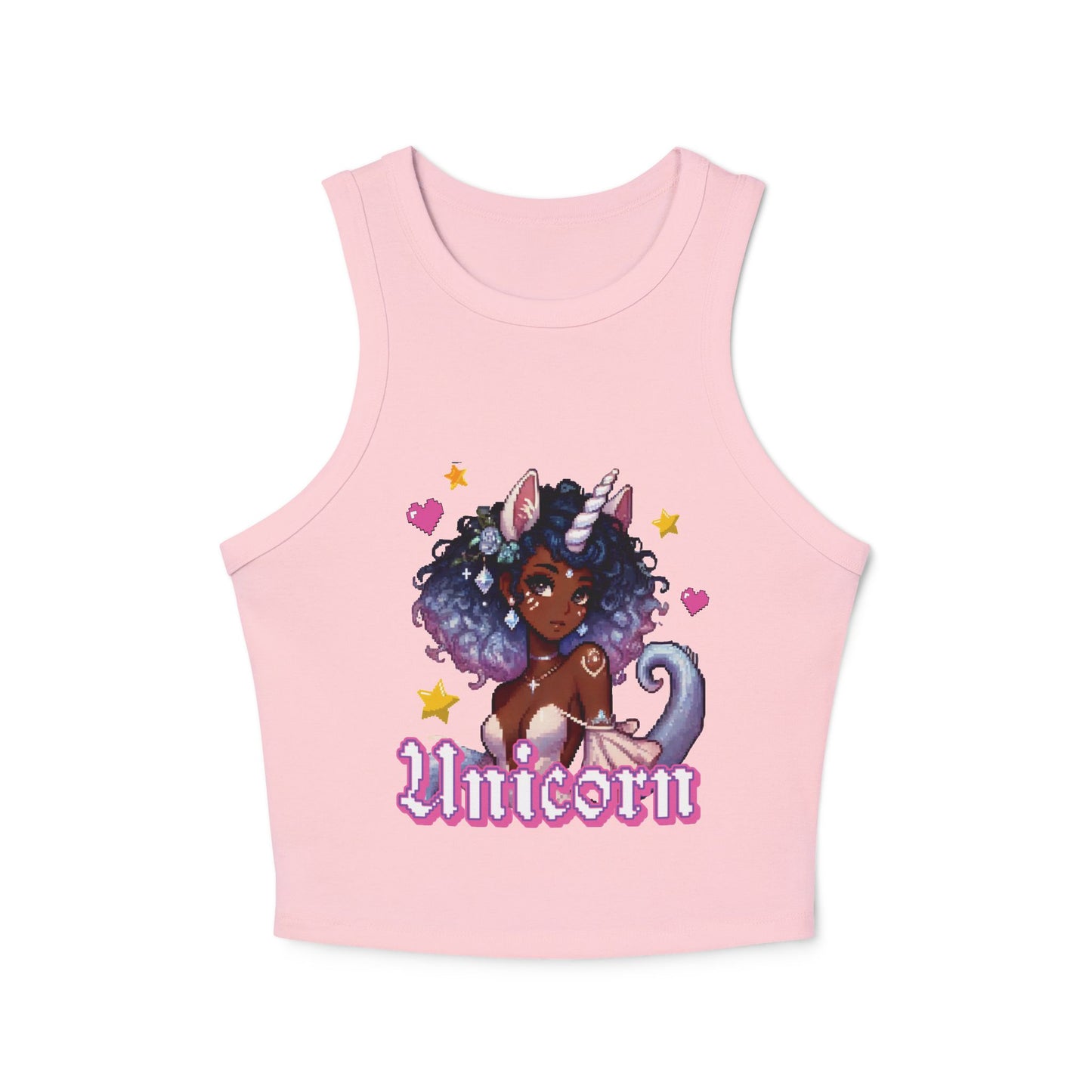 Unicorn Micro Rib Racer Tank Top